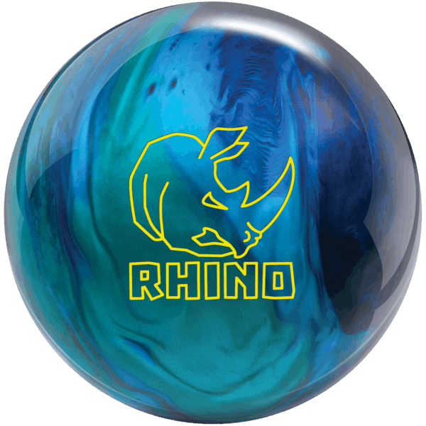 Brunswick Rhino Bowling Ball - Cobalt, Aqua, Teal Pearl | High Performance for Strikes & Spares | Perfect for League Play & Tournaments