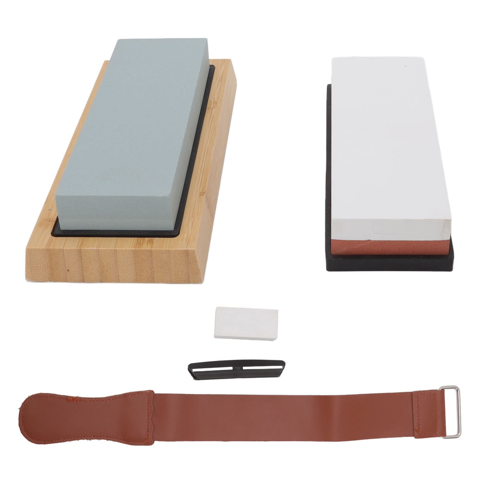Professional Whetstone Knife Sharpening Kit - Complete Kitchen Knife Sharpener Set with Non-Slip Base & Angle Guide - Durable & Easy to Use for Home Chefs & Restaurant Kitchens - Perfect for Sharpening Chef Knives, Santoku & Hunting Blades