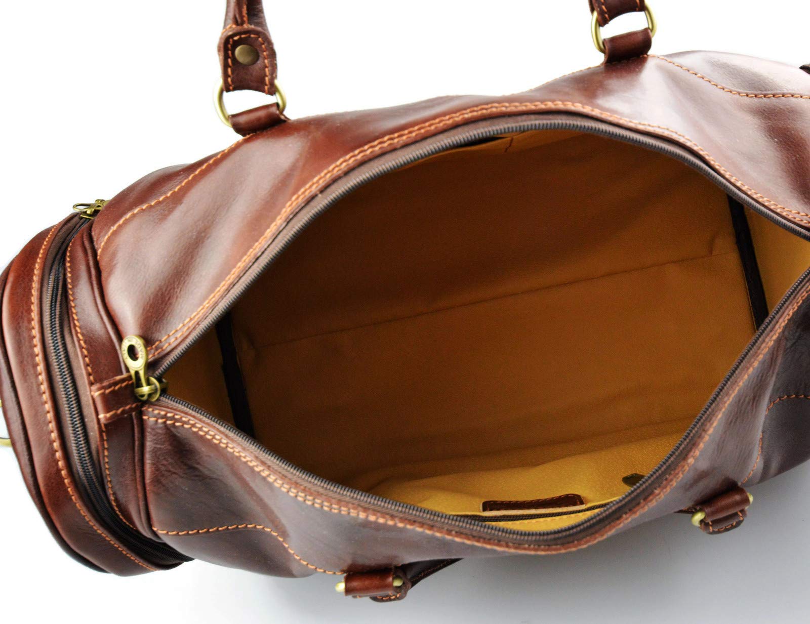 Premium Genuine Leather Duffle Bag for Men & Women - Stylish Brown Travel Shoulder Bag, Spacious Weekender Carry-On Luggage - Durable Gym Bag & Cabin Bag for Business Travel, Weekend Getaways, Workouts, Office Commute - Ideal for Professionals, Fitness Lovers & Frequent Travelers - Perfect for Business Trips, Gym Sessions, Vacation Packing & Daily Use