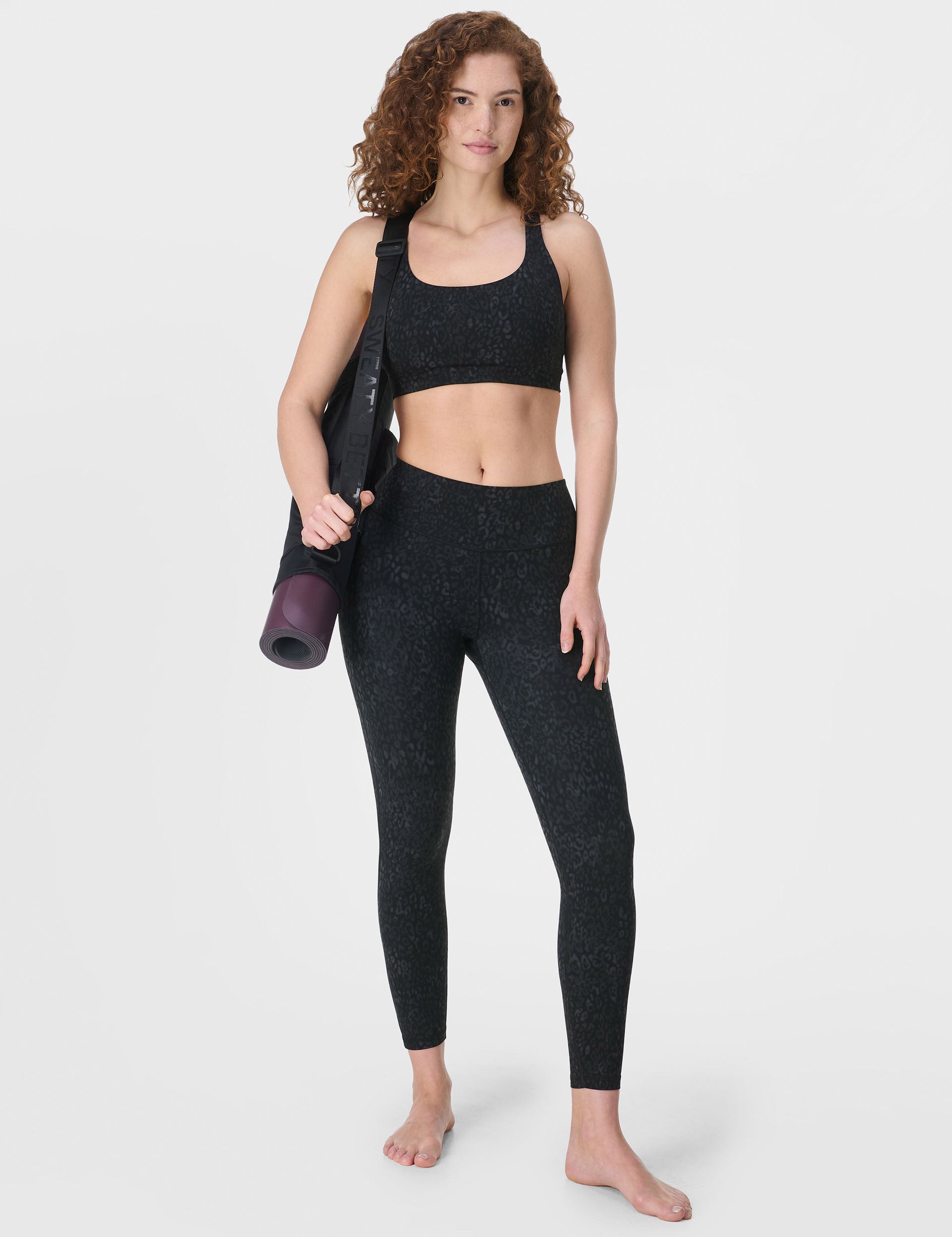 Ultimate Studio 7/8 Leggings - Black Panther Print Yoga Pants for Women | High Waist Workout Tights for Running, Gym & Lounge Wear