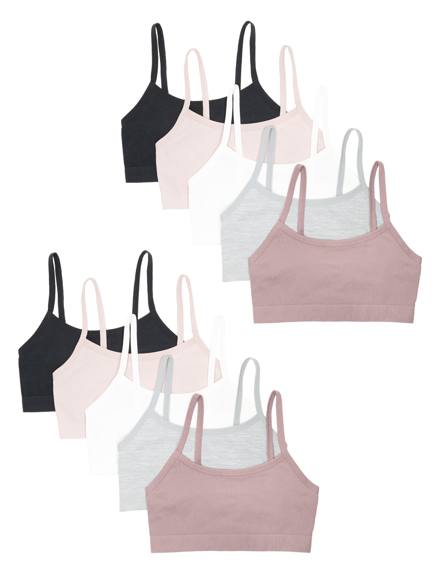 Fruit of the Loom Big Girls Training Bra Value Pack - Soft Cotton & Seamless Comfort for Growing Girls - Perfect for School, Sports & Everyday Wear