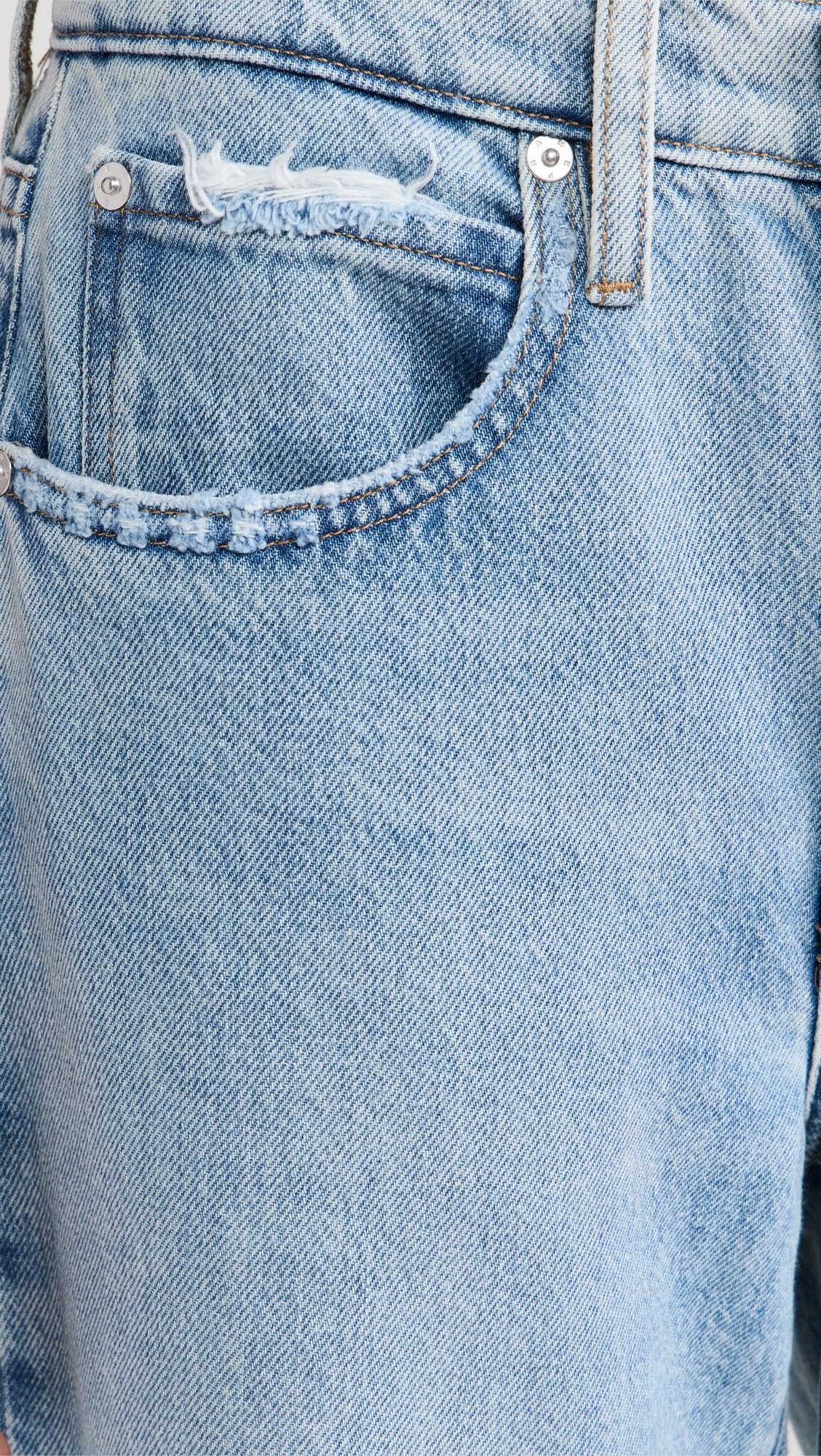 FRAME Women's Low Rise Barrel Jeans - High Waist Distressed Denim Pants for Casual Outfits & Street Style