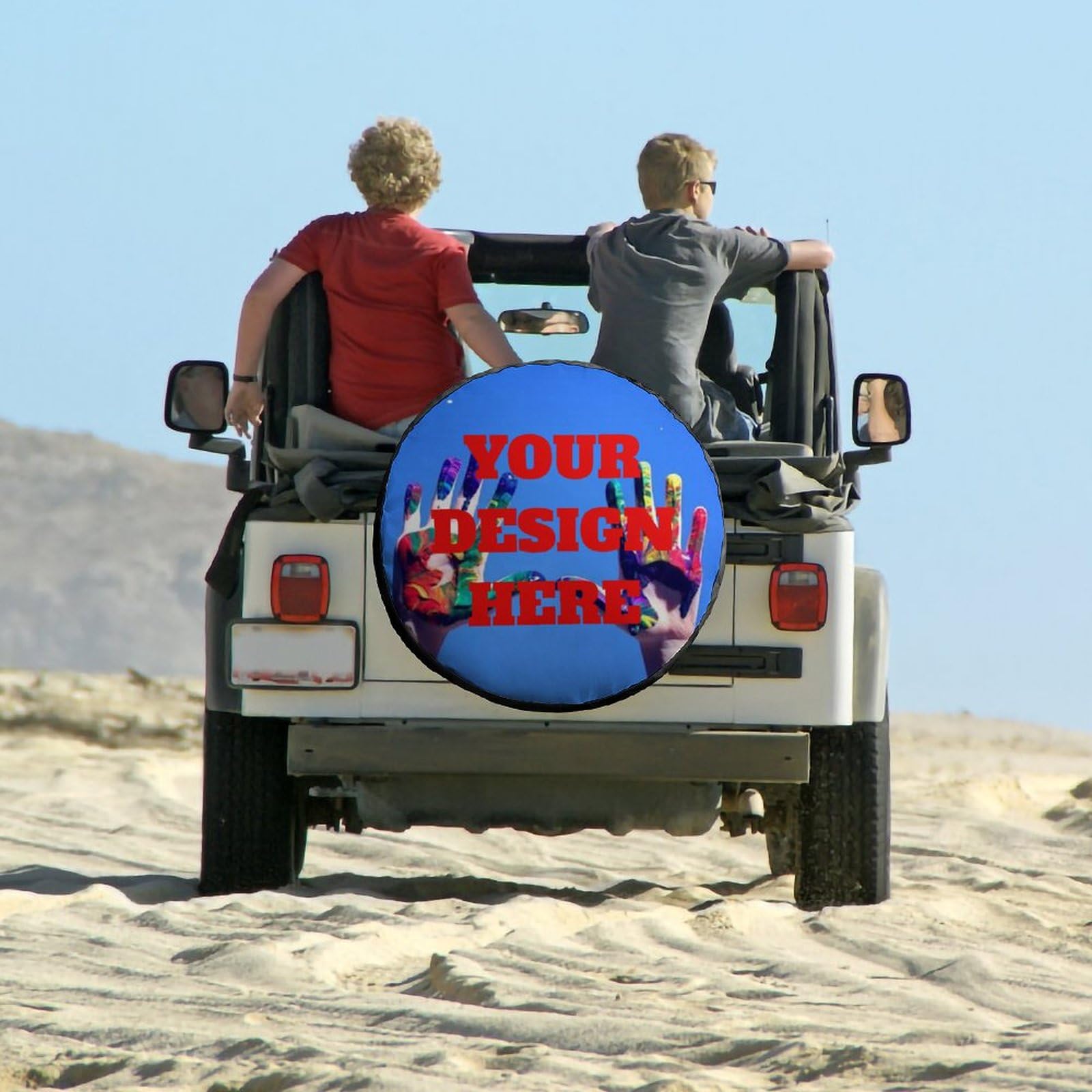 Custom Waterproof Dust-Proof Spare Tire Cover 28 Inch - Universal Fit for Trucks, SUVs & RVs - Personalized Wheel Protector for Outdoor Adventures & Road Trips