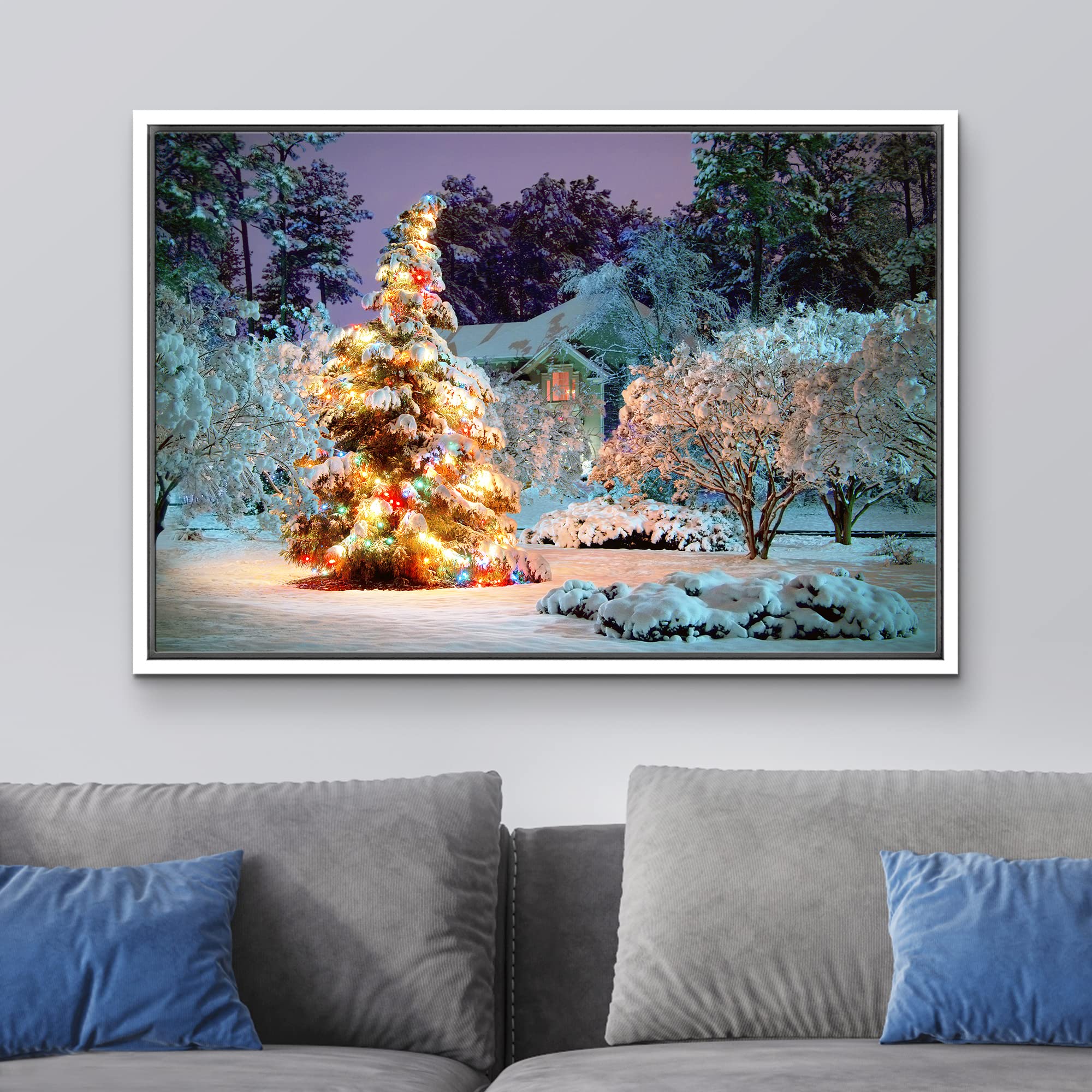 Wall26 Framed Canvas Wall Art - Merry Christmas Pictures, 16