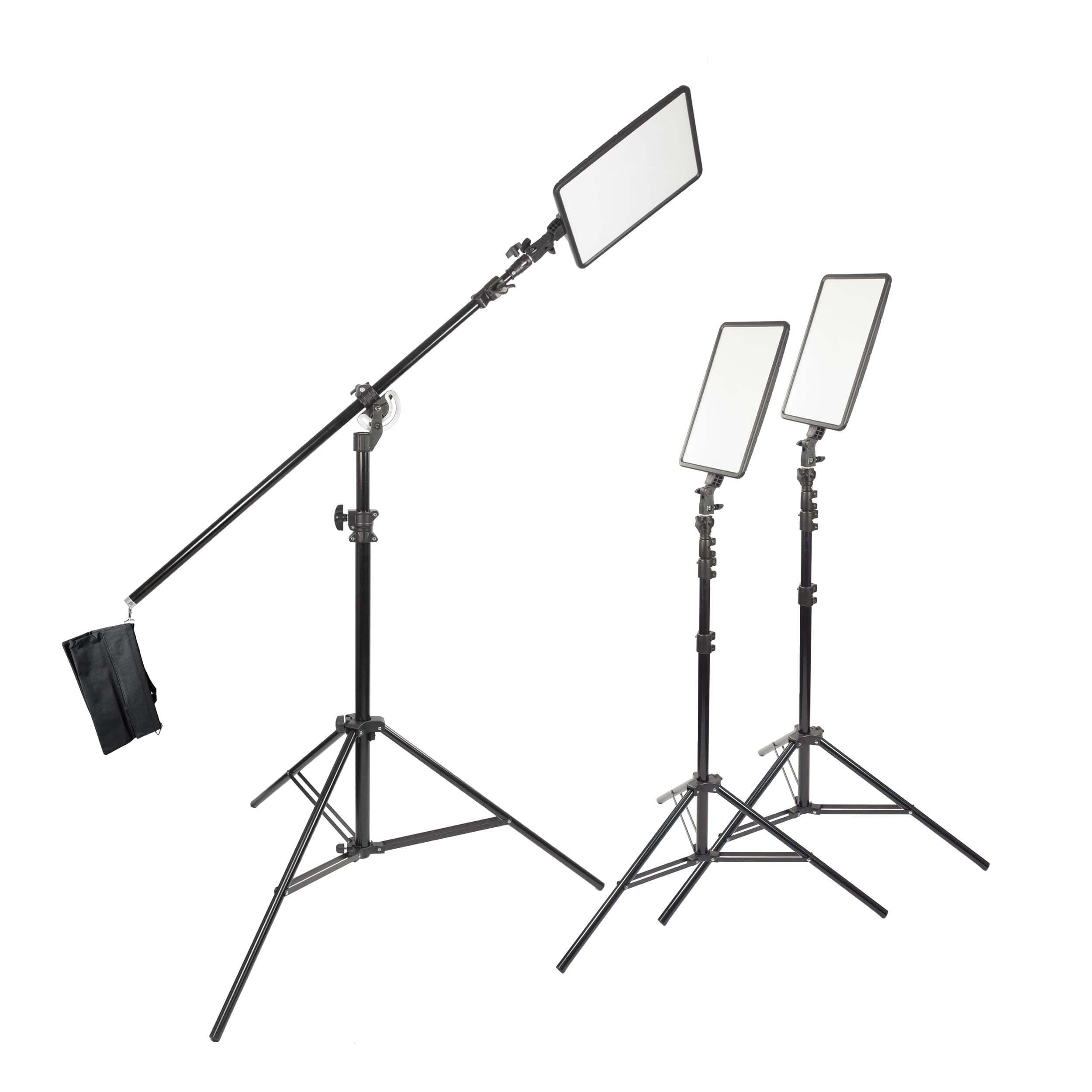 GLOWPAD350D 3×Slim Head Studio Photography Lighting Kit - Professional Continuous LED Light for Portrait, Product & Video Shooting - Perfect for YouTube, TikTok & Photography Studios