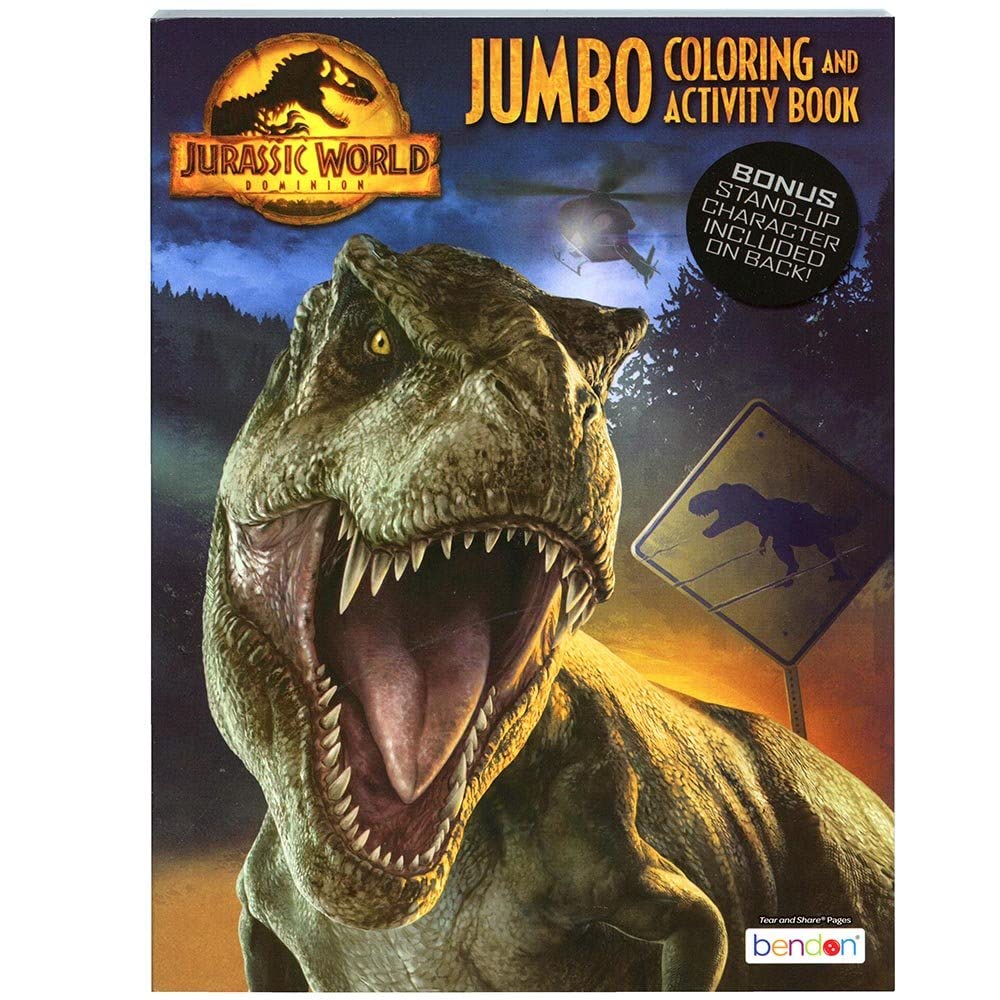 Jurassic World Coloring Book for Kids - Dinosaur Themed Activity Book with 50+ Pages - Perfect for Travel, Birthday Gifts & Creative Fun