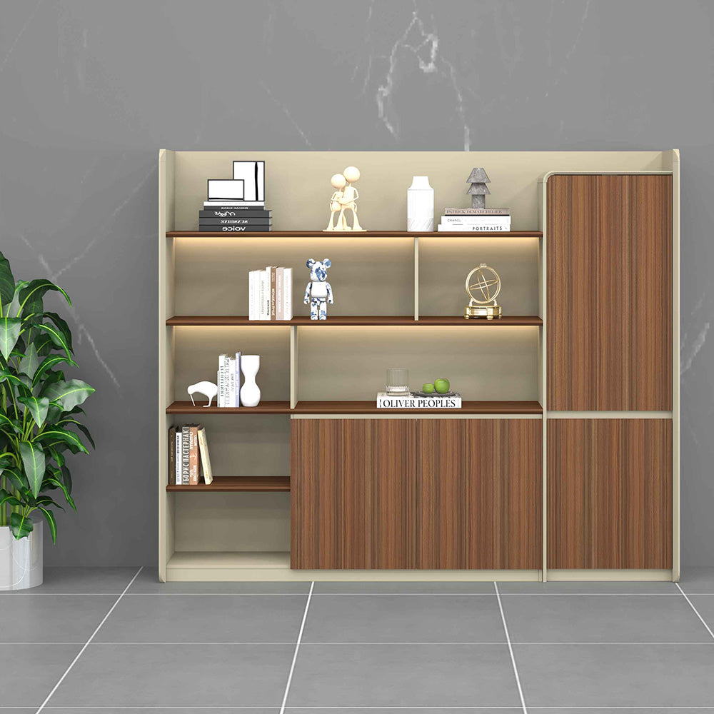ANDERS 240cm Display Unit in Hazelnut & Beige - Modern TV Stand with Storage for Living Room, Bedroom & Office