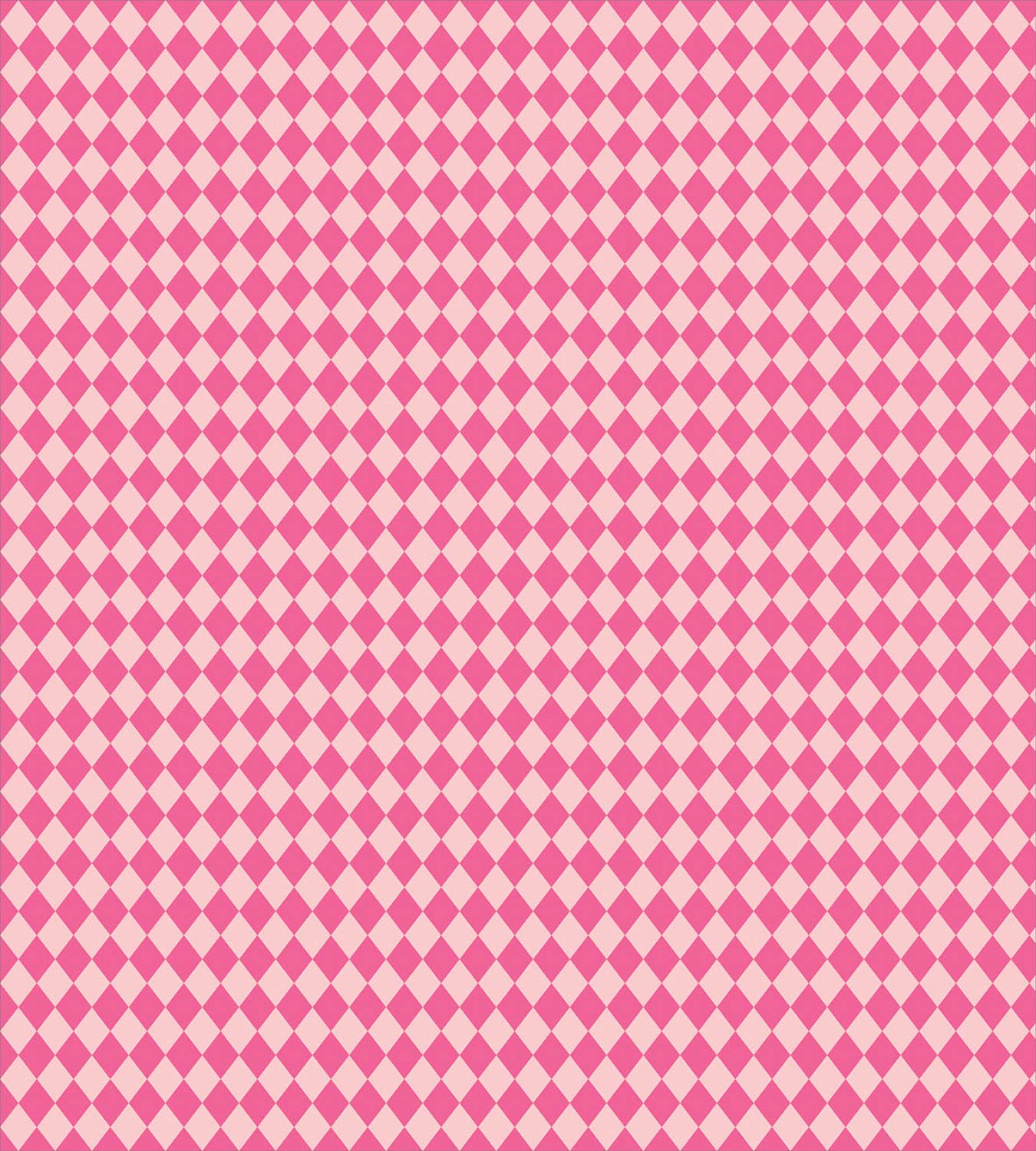 Ambesonne Geometric Rhombus Duvet Cover Set - Pink Monochrome Argyle Feminine Design, 3-Piece Queen Size Bedding with 2 Pillow Shams in Blush Pink | Perfect for Modern Bedrooms, Guest Rooms & Teen Girls' Rooms