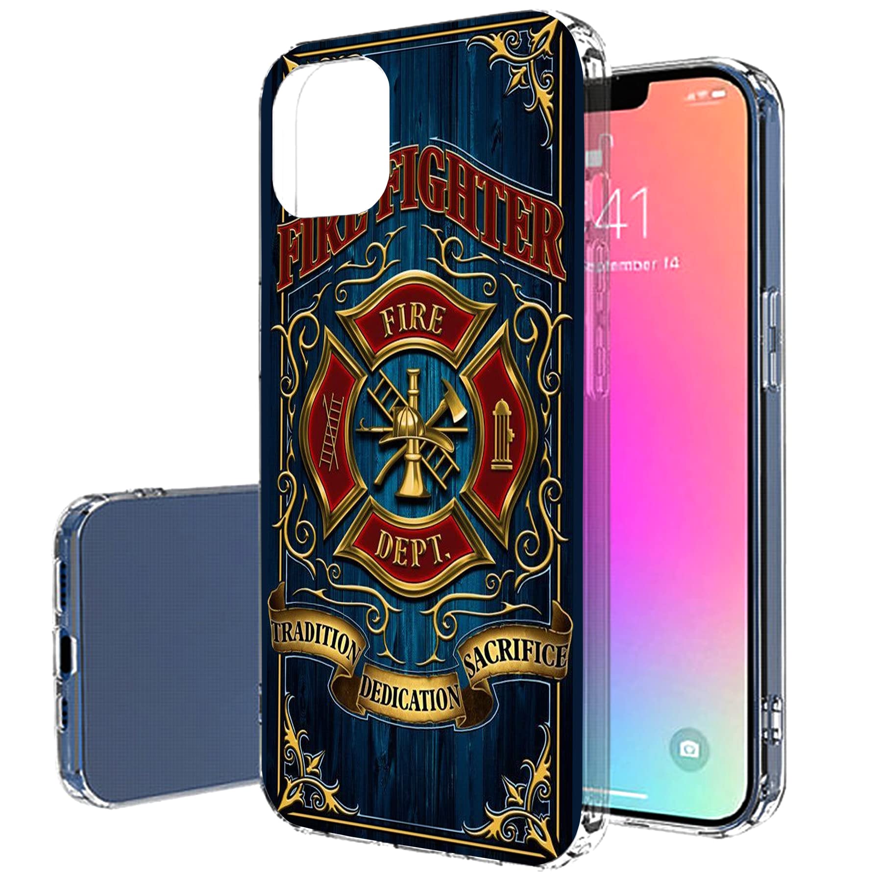 VIBECover Slim Protective Case for Apple iPhone 13 Mini | Shockproof Flexible TPU Cover with Enhanced Grip | Perfect for Firefighters, Healthcare Workers & Everyday Use