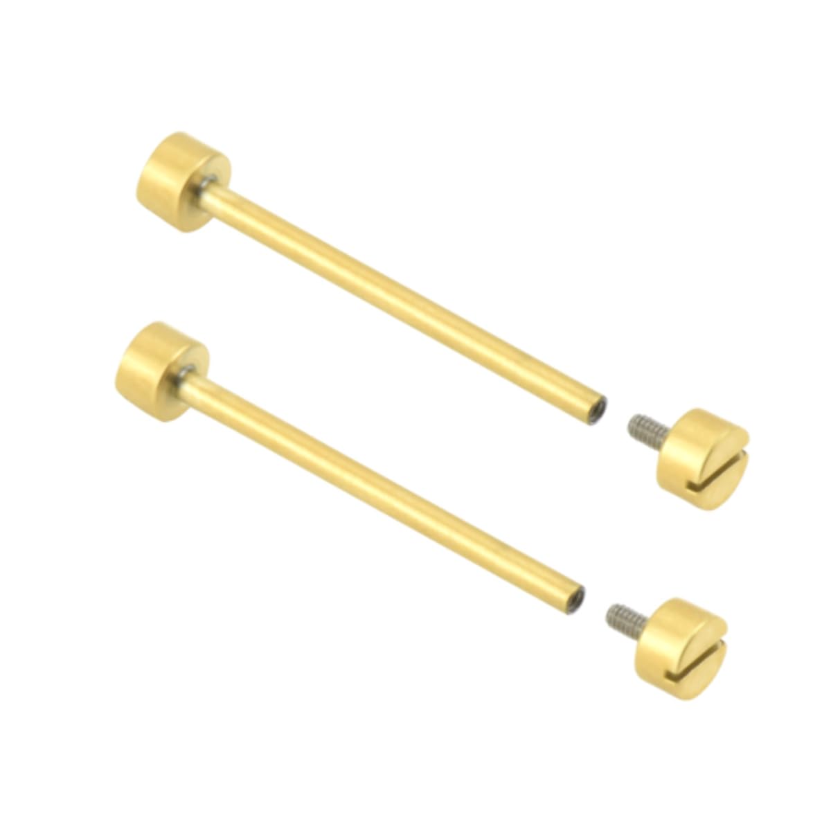 24mm Tube & Screw Pin Set for Cartier Pasha Watch Band - Yellow Gold Replacement Parts | Watch Repair & Strap Replacement Accessories
