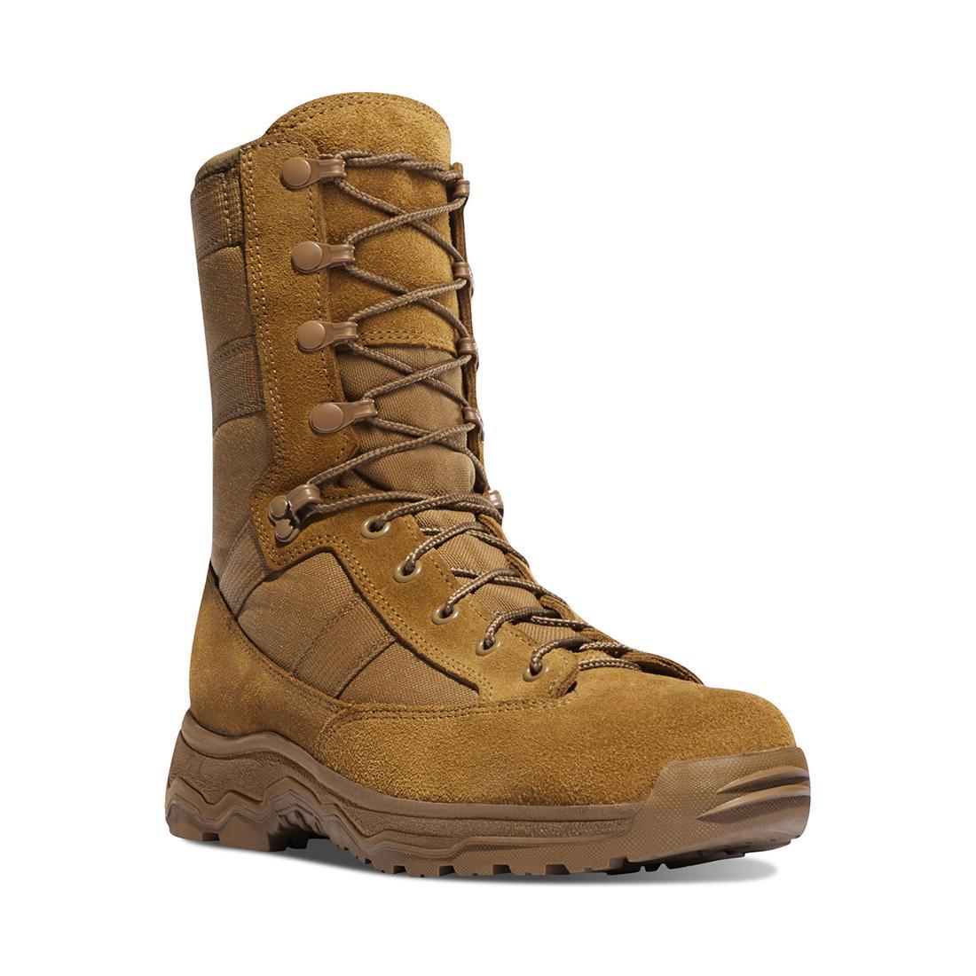 Reckoning 8 Hot Nano Toe Work Boots for Men - Coyote Brown Safety Shoes - Durable & Comfortable for Construction, Warehouse & Outdoor Work