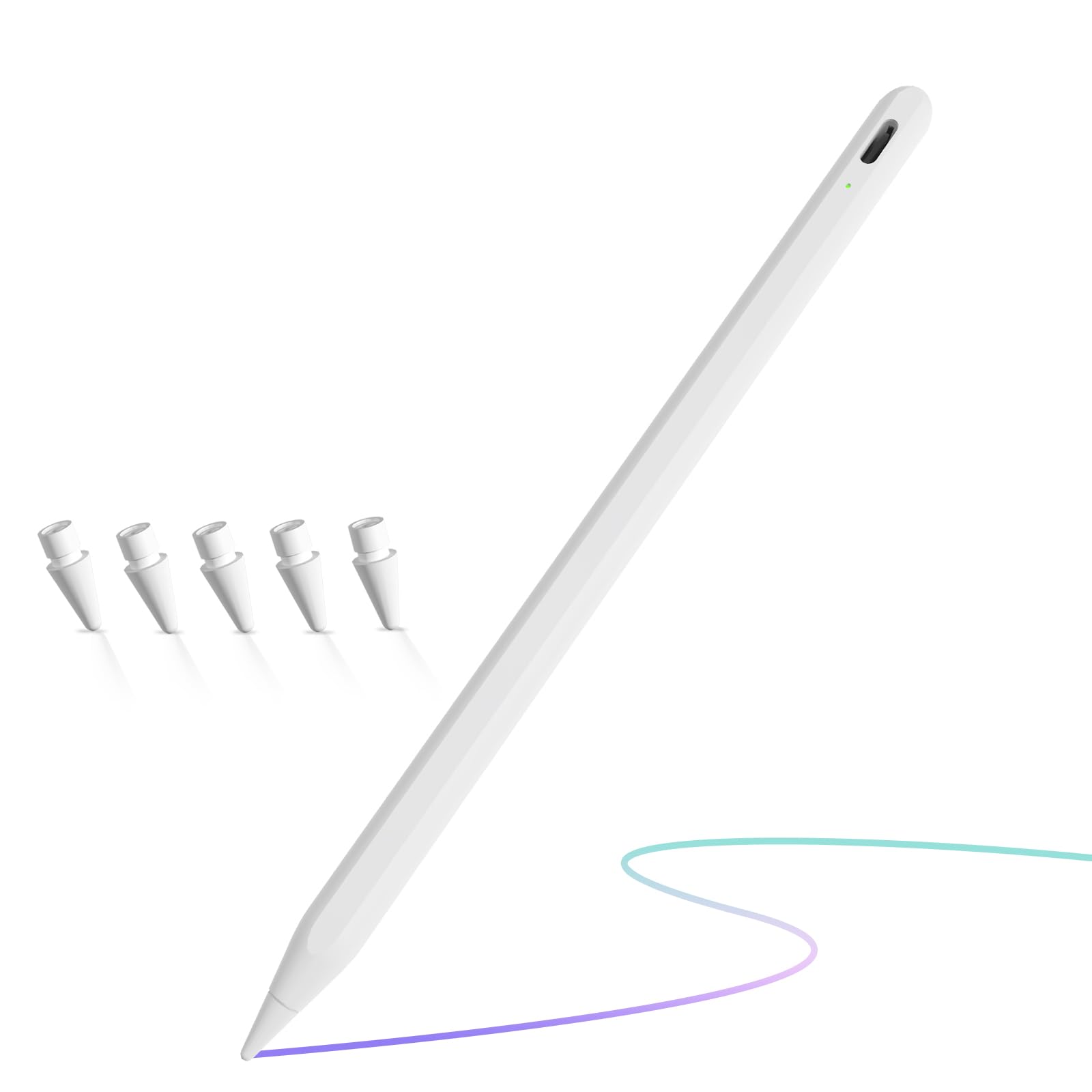 Apple Pencil for iPad 9th & 10th Gen - Fast Charging Stylus with Palm Rejection & Tilt Sensitivity - Compatible with iPad Pro 11/12.9