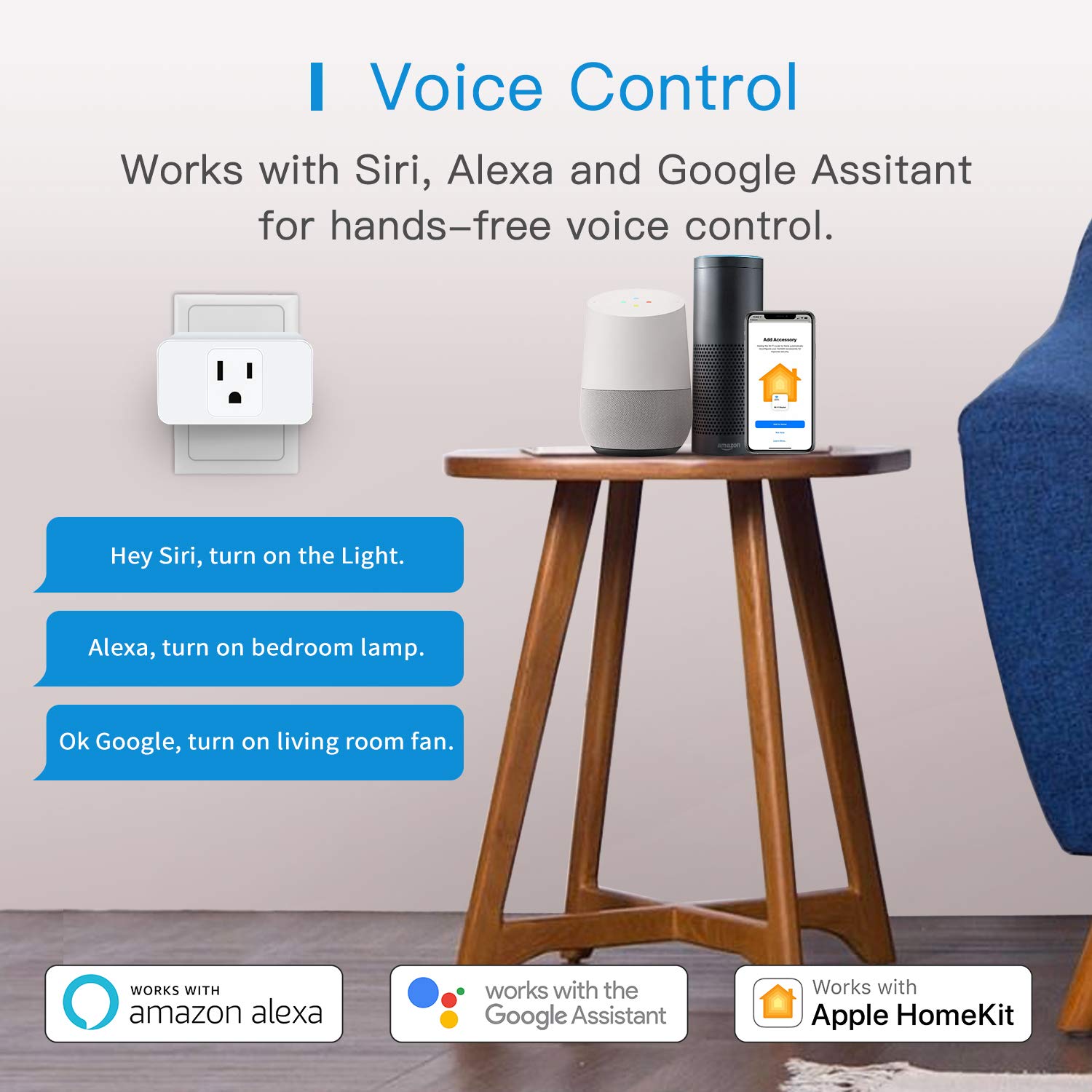 meross Smart Plug 4 Pack - Apple HomeKit, Alexa, Google Assistant & SmartThings Compatible - WiFi Outlet with Voice Control, Timer & Scheduling - Perfect for Home Automation & Smart Devices Control