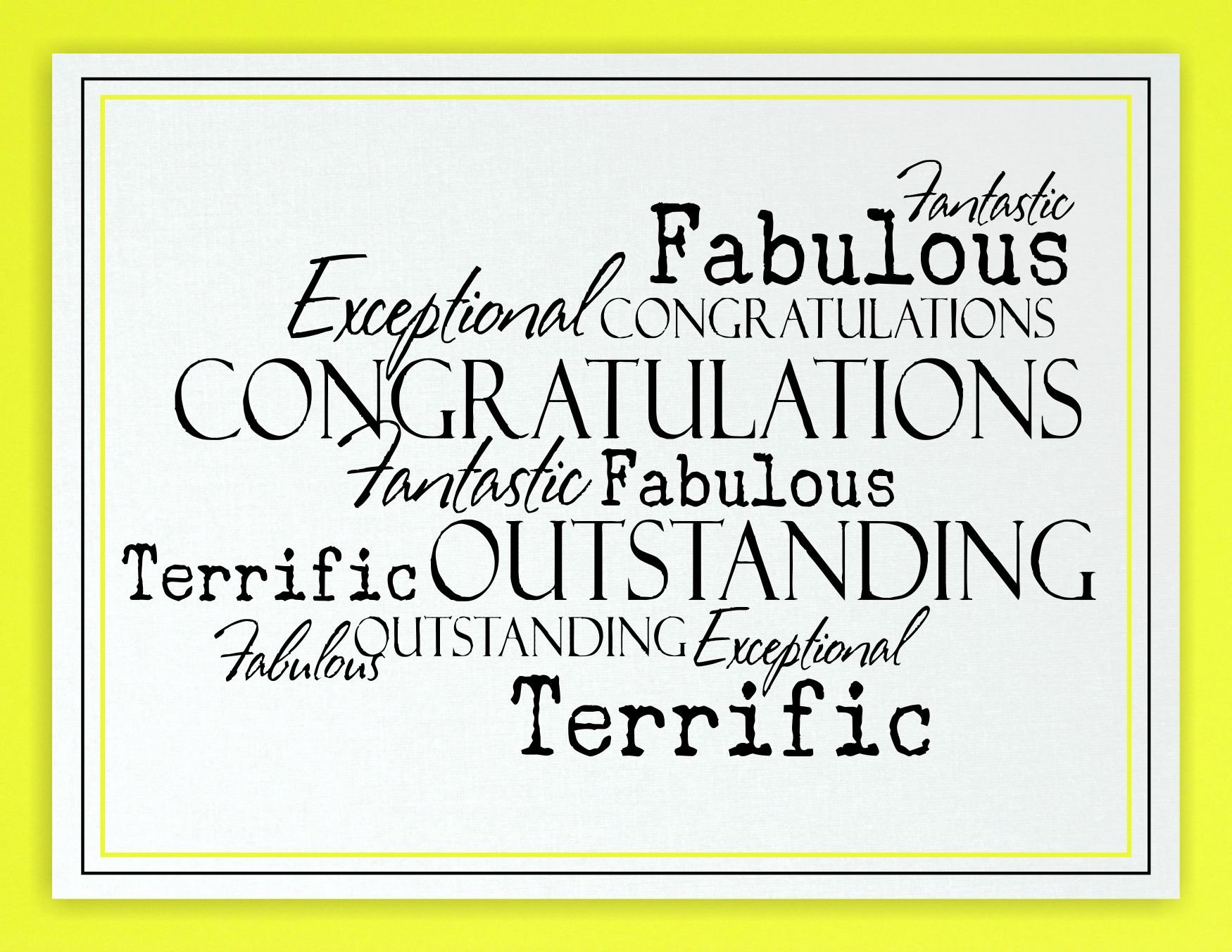 300 Bright Yellow 65lb Cover Cardstock Paper - 4x6 Inches (4
