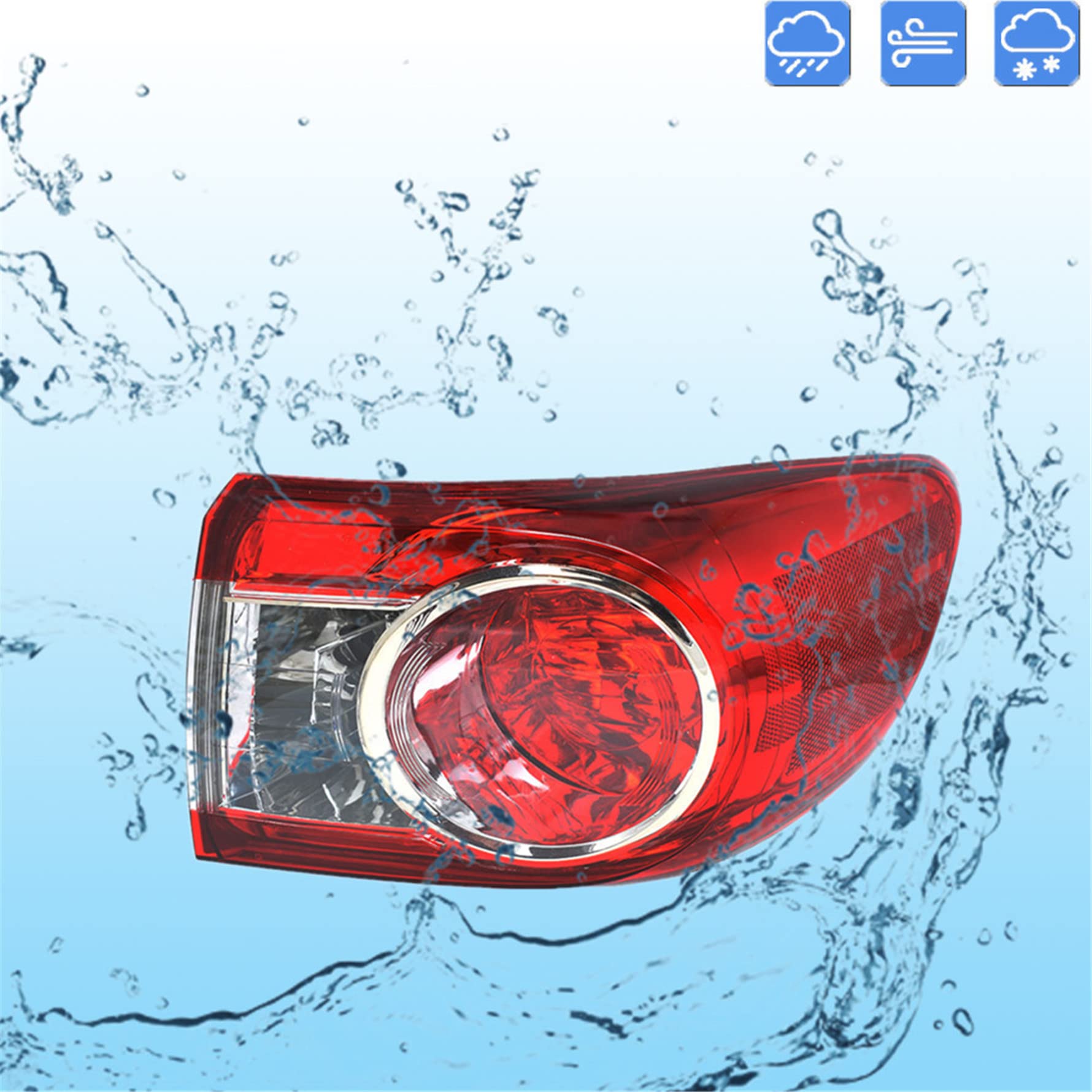 2011-2013 Toyota Corolla Rear Right Side Brake Tail Light Replacement - Compatible with Part Numbers 8155002580 & TO2805111 | Perfect for Night Driving & Enhanced Vehicle Safety