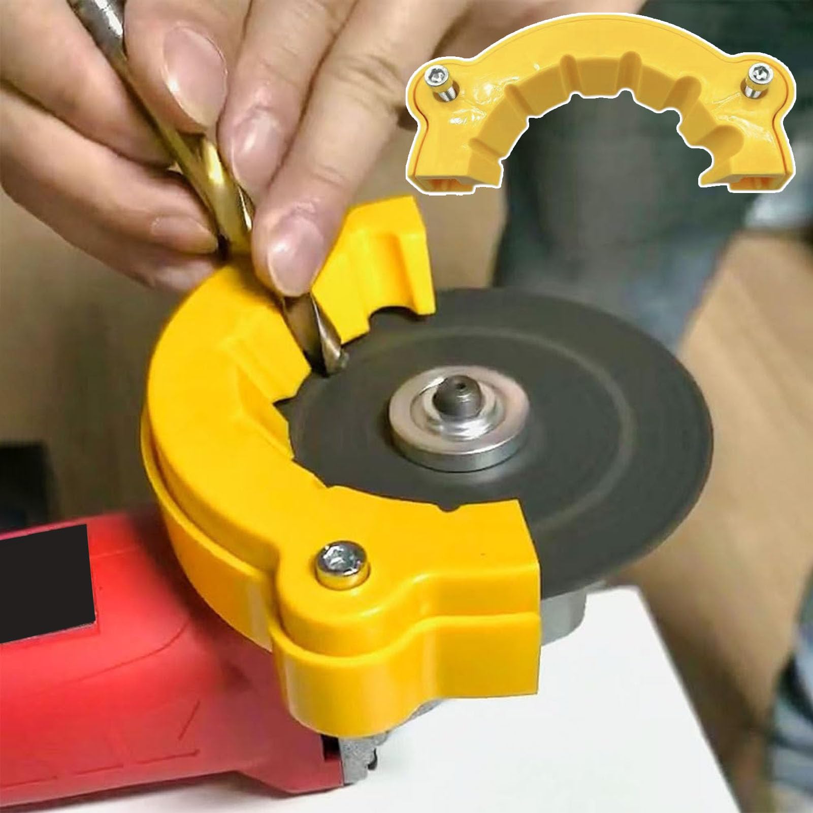 **Premium Drill Bit Sharpener for Angle Grinders - Universal Sharpening Jig for All Drill Bit Sizes (1-Piece) - Perfect for Metalworking, Woodworking & DIY Projects**