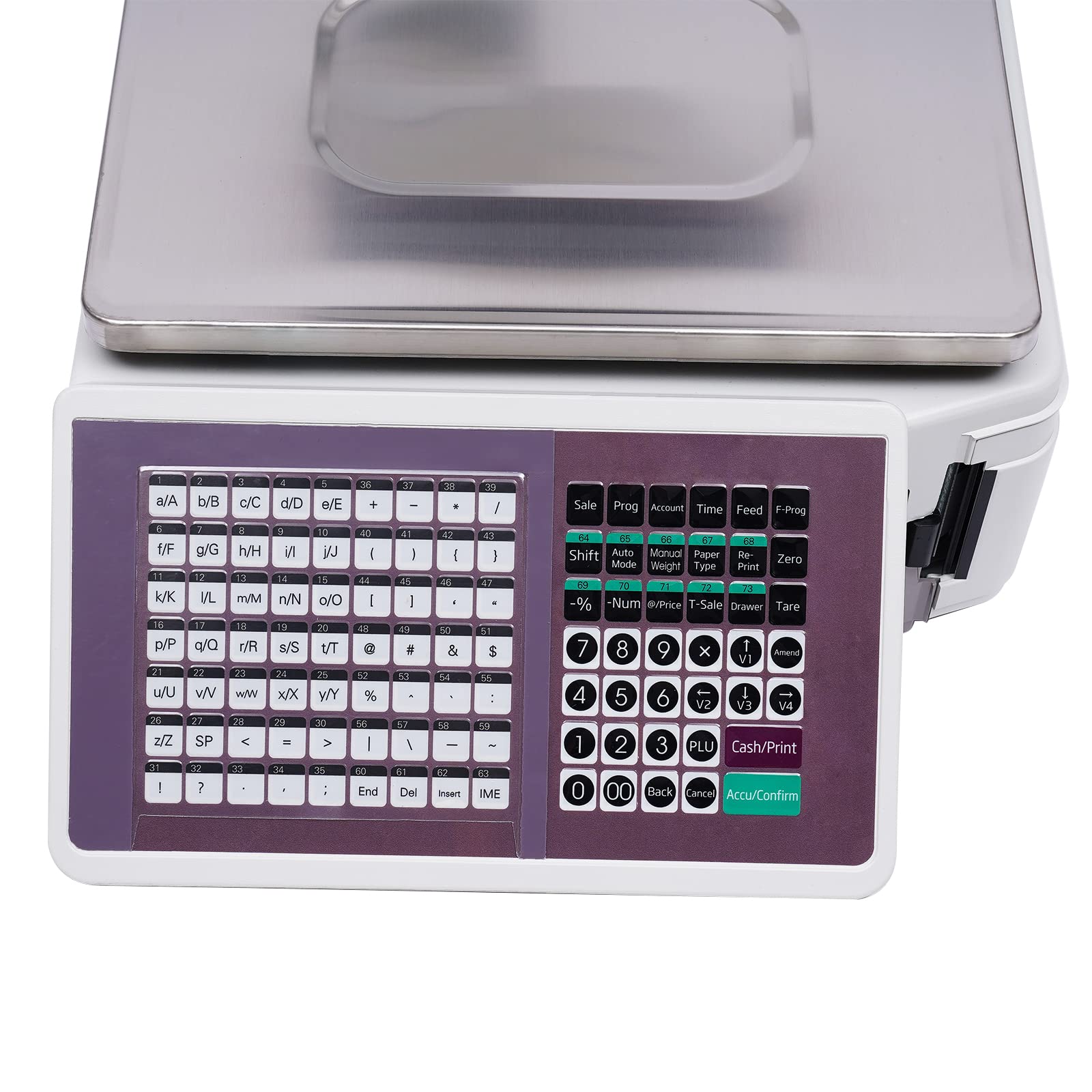 30/60lbs Digital Label Printing Scale with LCD Display - 5g/0.011lbs High Precision Commercial Weight Price Computing Scale for Retail Stores, Supermarkets & Small Businesses (US Stock) | Perfect for Pricing, Inventory Management & Checkout Counters