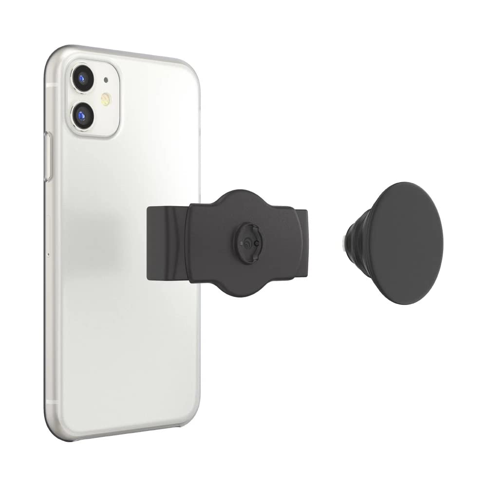 PopSockets Slide Phone Grip with Expanding Kickstand - Black Square Edge Phone Holder for iPhone, Samsung & Smartphones | Perfect for Watching Videos, Taking Selfies & Secure Grip While Commuting