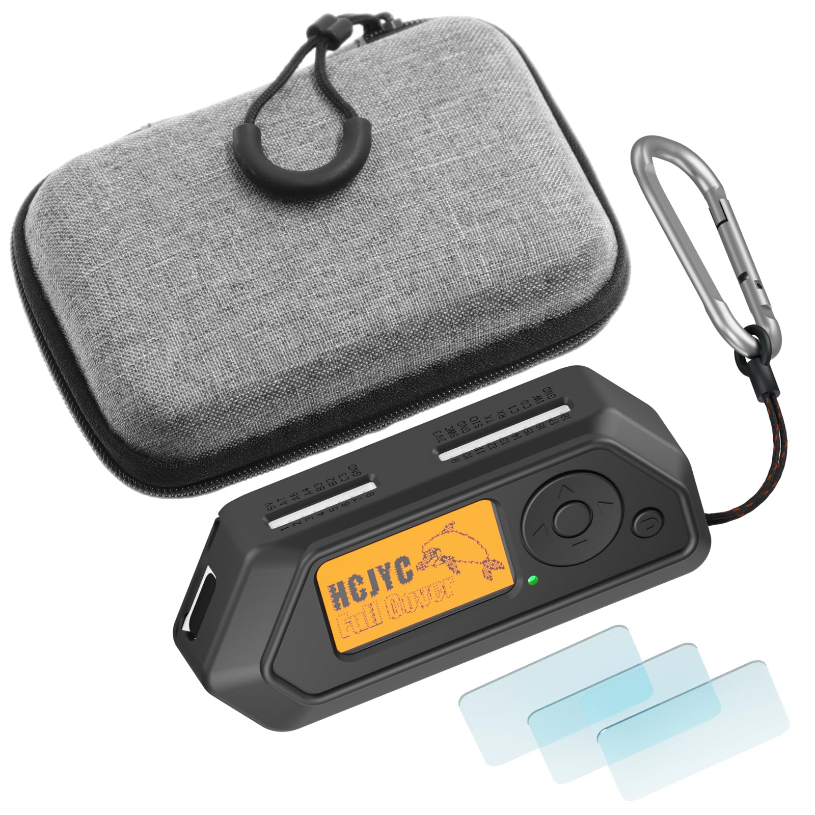 Flipper Zero Case 5-in-1 Protective Cover Set with 3 Screen Protectors & EVA Carrying Case - Black | Durable Protection for Hacking Device, Perfect for Tech Enthusiasts & Cybersecurity Professionals