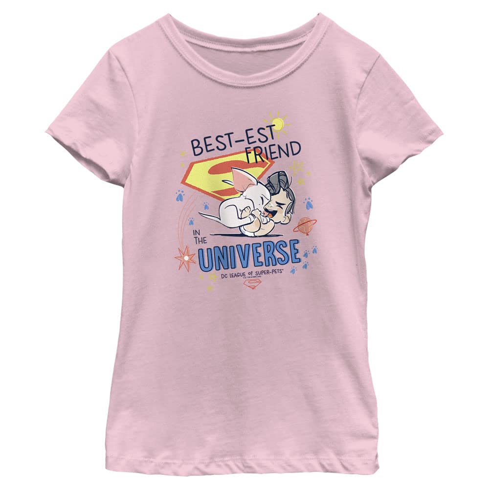 DC Comics Kids' Best-est Friend in Universe Graphic T-Shirt - Perfect for School, Playdates, and Superhero Adventures