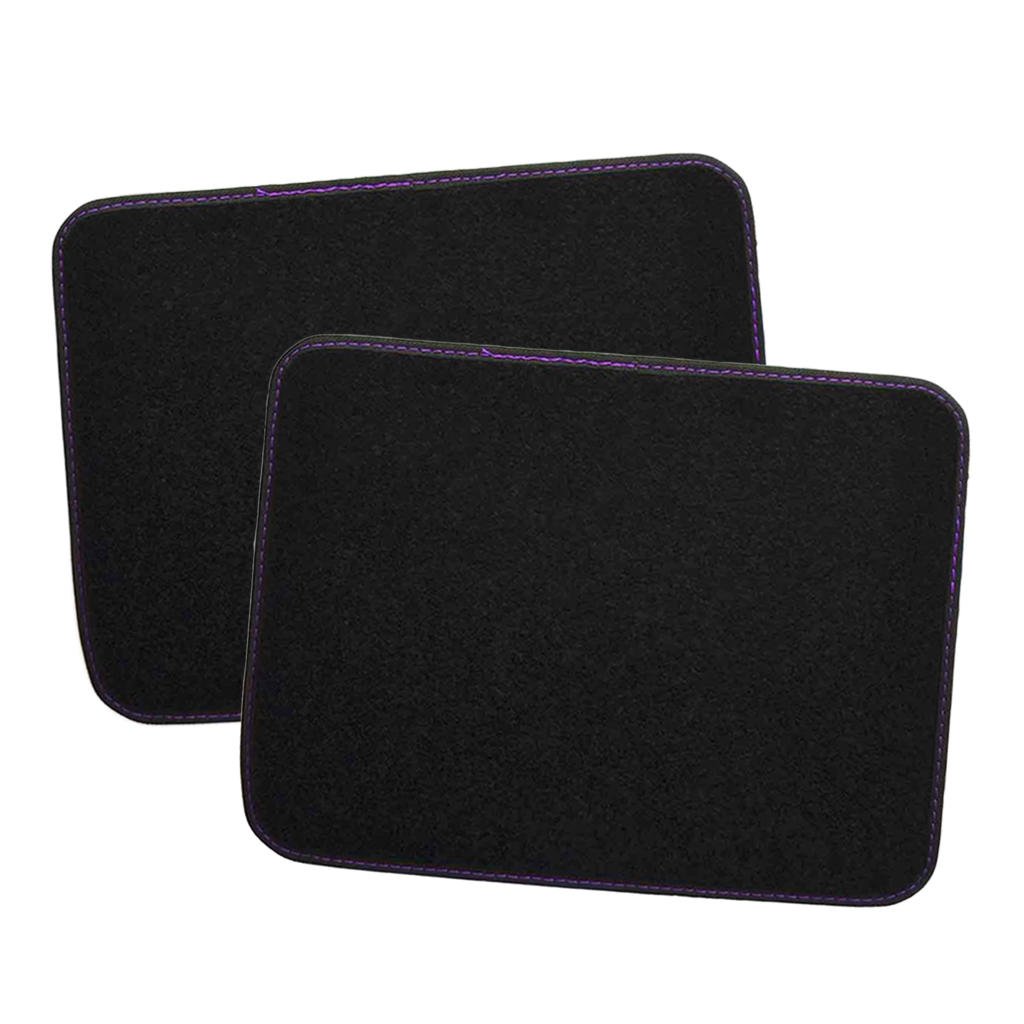 BDK Luxury Car Floor Mats & Steering Wheel Cover Combo Set - Purple & White Butterfly Design | Non-Slip Car Accessories for Sedan, SUV, Truck | Perfect for Gifts & Home Decor
