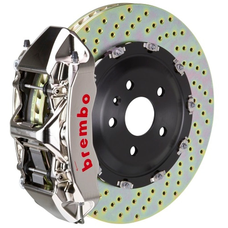 Brembo GT 6-Piston Front Big Brake Kit for Dodge Challenger Charger Magnum 2006-2014 (SRT8 Only) - Drilled Rotors - High Performance Braking System - Perfect for Track Racing & Street Driving