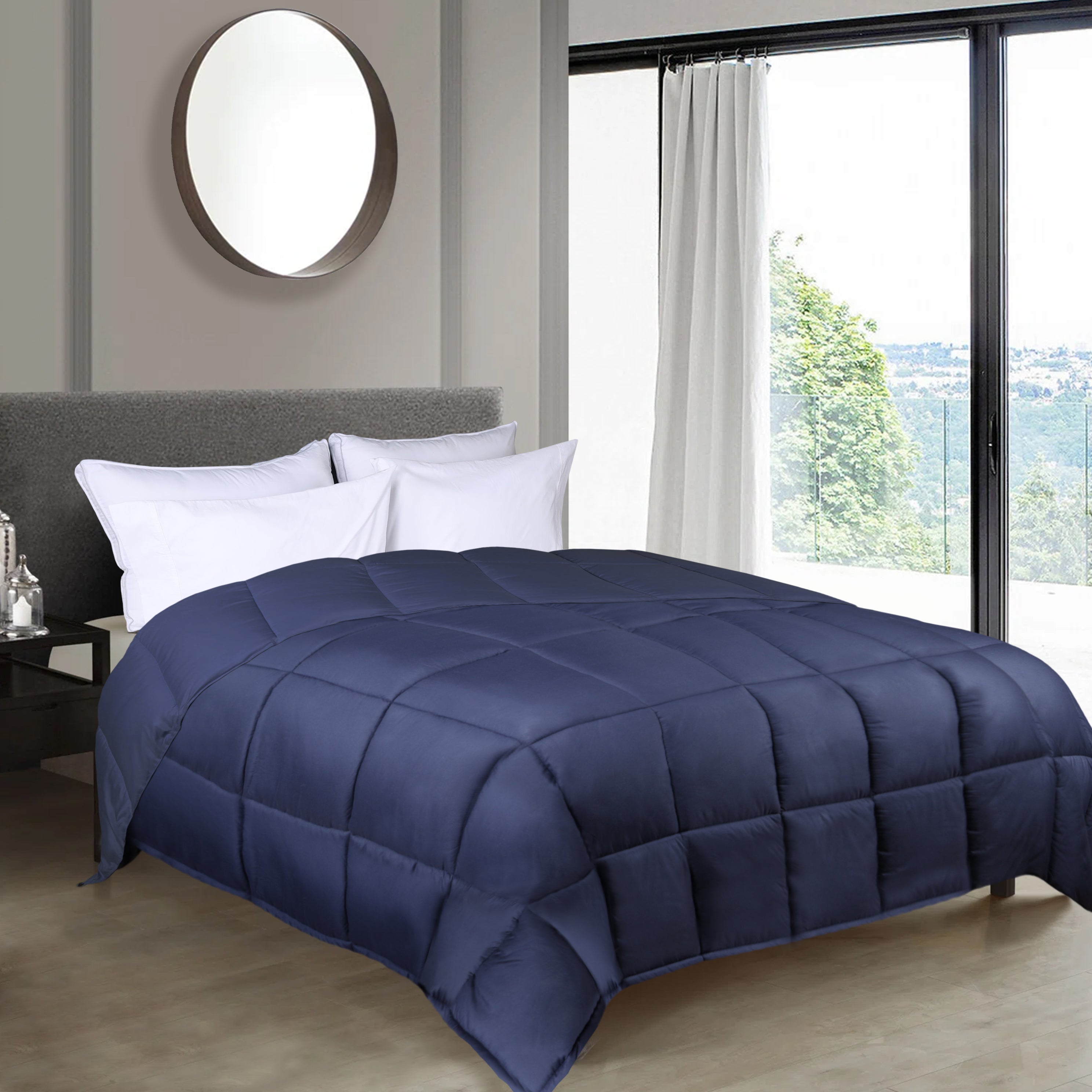 Luxury Brushed Microfiber Reversible Comforter Set - Ultra Soft Bedding for All Seasons - Perfect for Master Bedroom, Guest Room & Dormitory