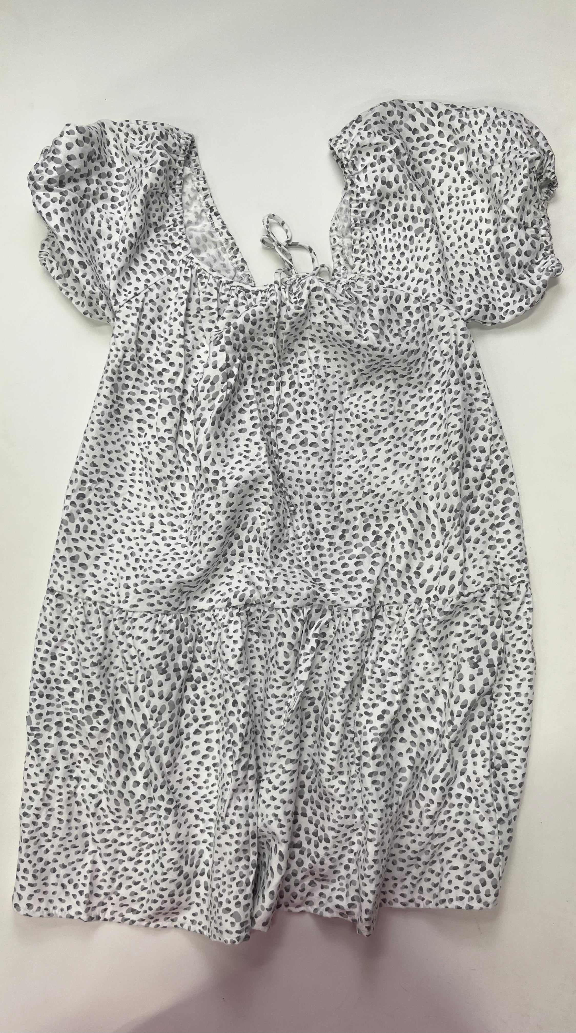 Animal Print Midi Dress - Casual Contrast Design, Size S - Perfect for Parties, Dates & Office Wear
