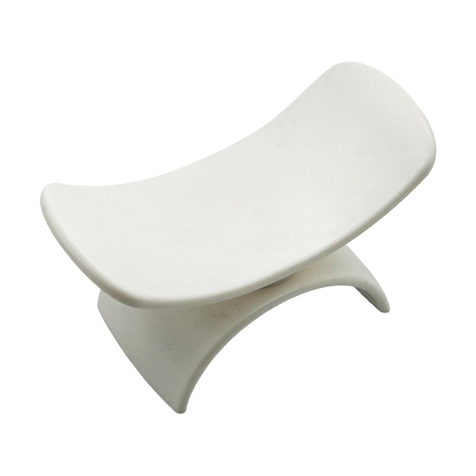 Non-Slip U-Shape Nail Art Mat Holder - Portable Nail Arm Rest Cushion for Salon & Home Manicure - Perfect for Gel Polish, Acrylic Nails & Nail Art Design (White)