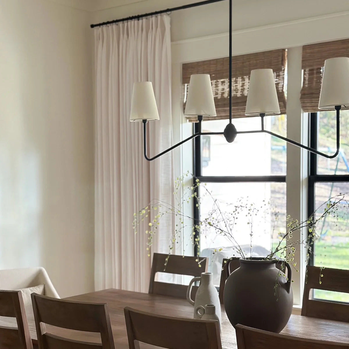Pinch Pleated Blackout Curtains - 100% Linen Custom Drapes in Grey & Beige | Modern Thermal Insulated Window Treatments for Living Room & Bedroom