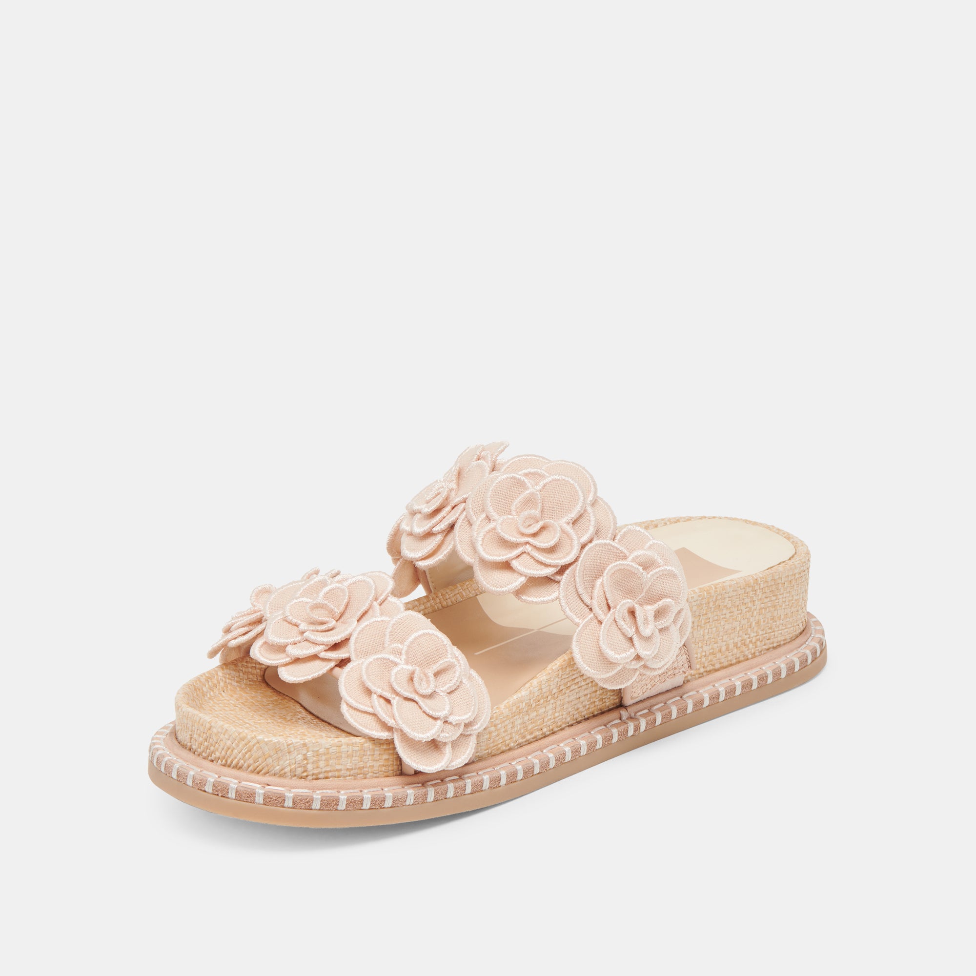 SHERLA Women's Praline Raffia Sandals - Comfortable Beach Slides for Summer, Vacation, and Outdoor Wear