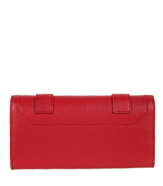 Premium PS1 Continental Flap Wallet in Ruby Red - Luxury Leather Wallet for Men & Women - Perfect for Business, Travel & Everyday Use
