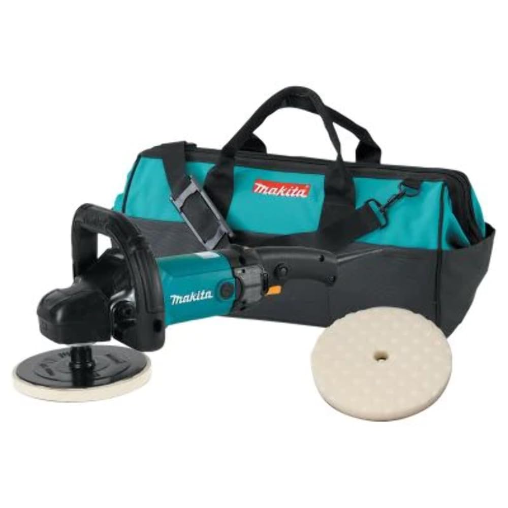 Makita 9237CX2 7-Inch Electronic Polisher and Sander Kit with Variable Speed - Perfect for Car Detailing, Woodworking, and Metal Finishing