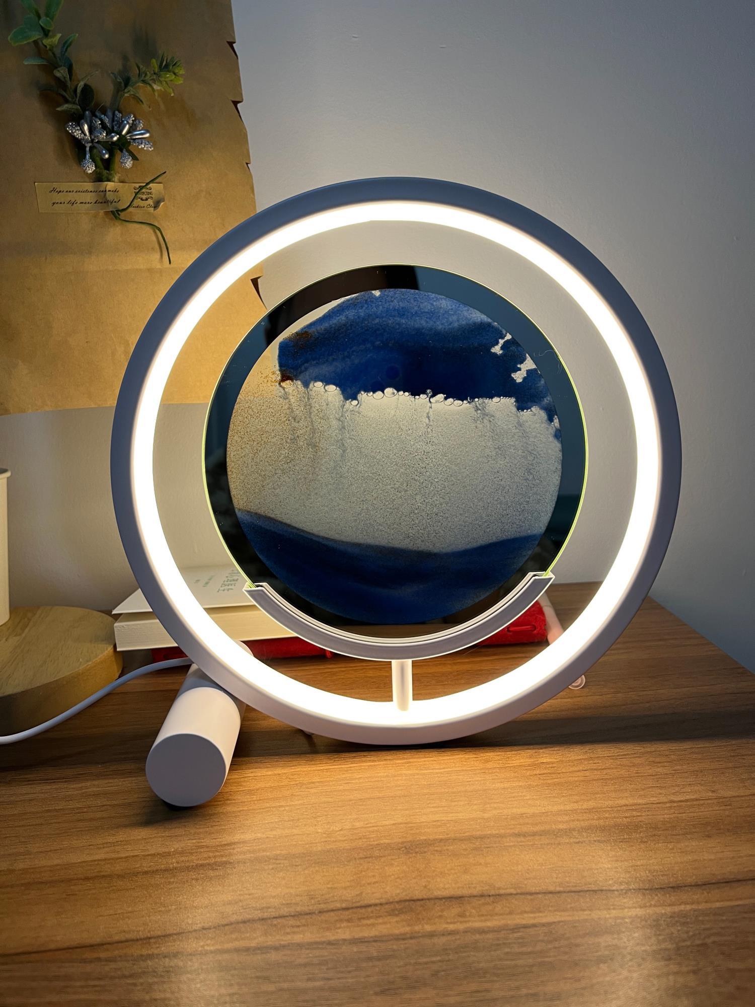 Relaxing Sand Table Lamp - Zen Meditation Decor for Home, Office & Yoga Studio - Perfect for Stress Relief & Relaxation