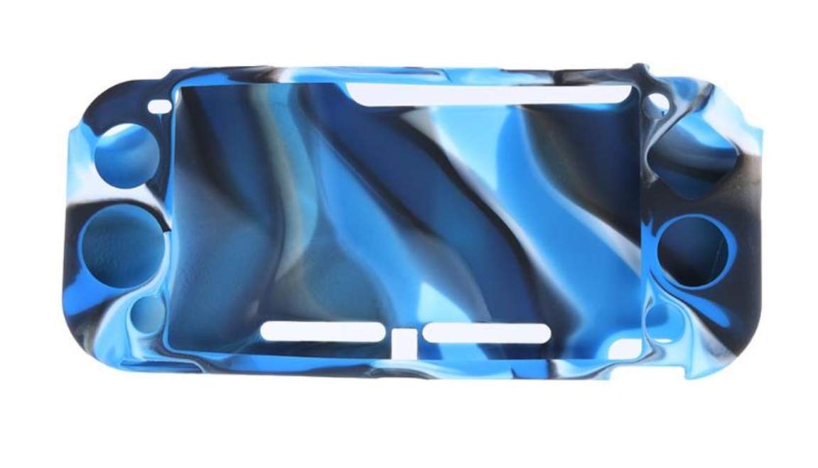 **Durable Soft Silicone Protective Case for Nintendo Switch Lite - Camouflage Blue, Anti-Slip Rubber Cover with Full Protection | Perfect for Gaming, Travel & Everyday Use**