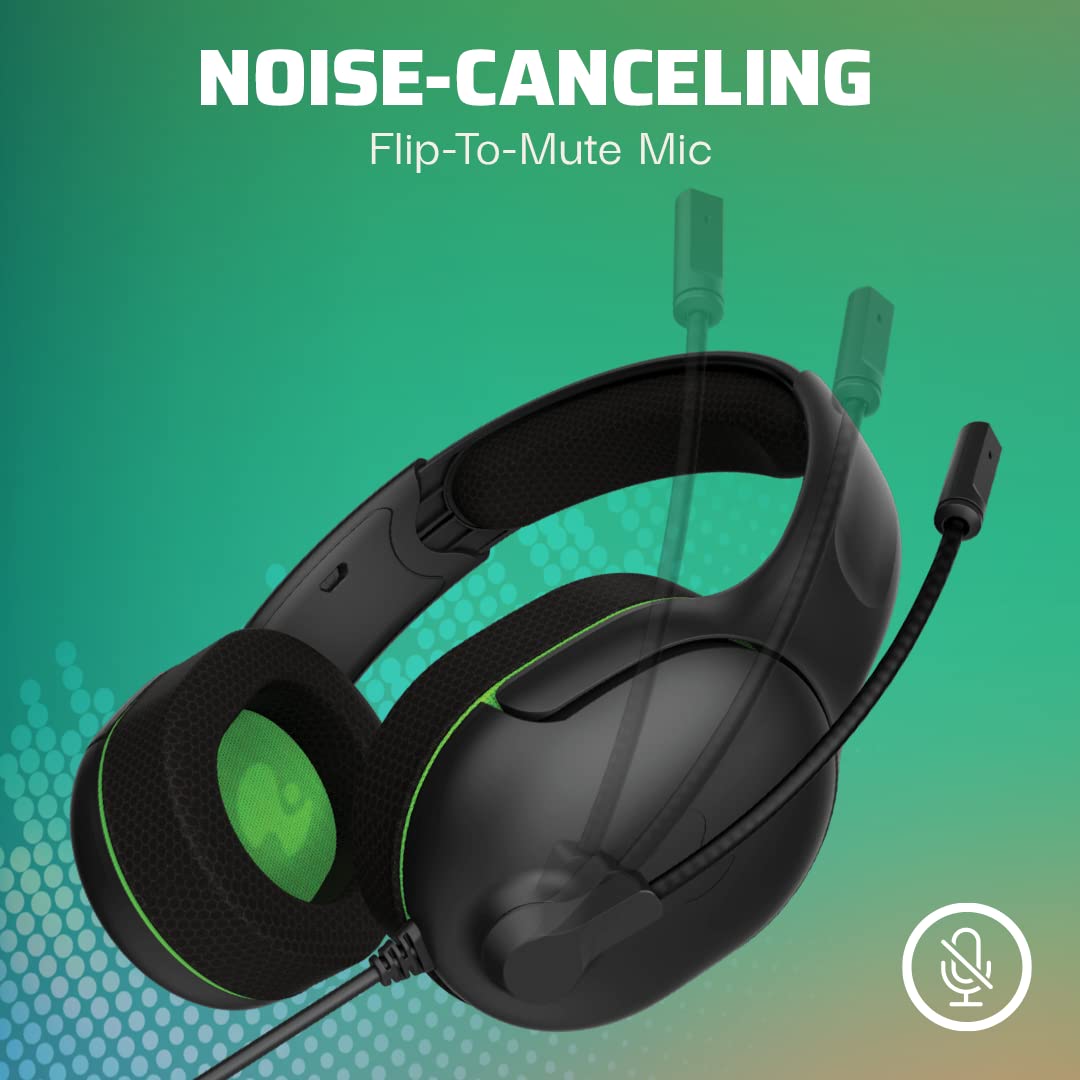 PDP Gaming AIRLITE Pro Wired Stereo Headset with Mic - Compatible with Xbox Series X/S, Xbox One & PC - Lightweight Memory Foam Ear Cushions - Windows Sonic Spatial Sound - Black - Perfect for Gaming, Streaming & Online Meetings