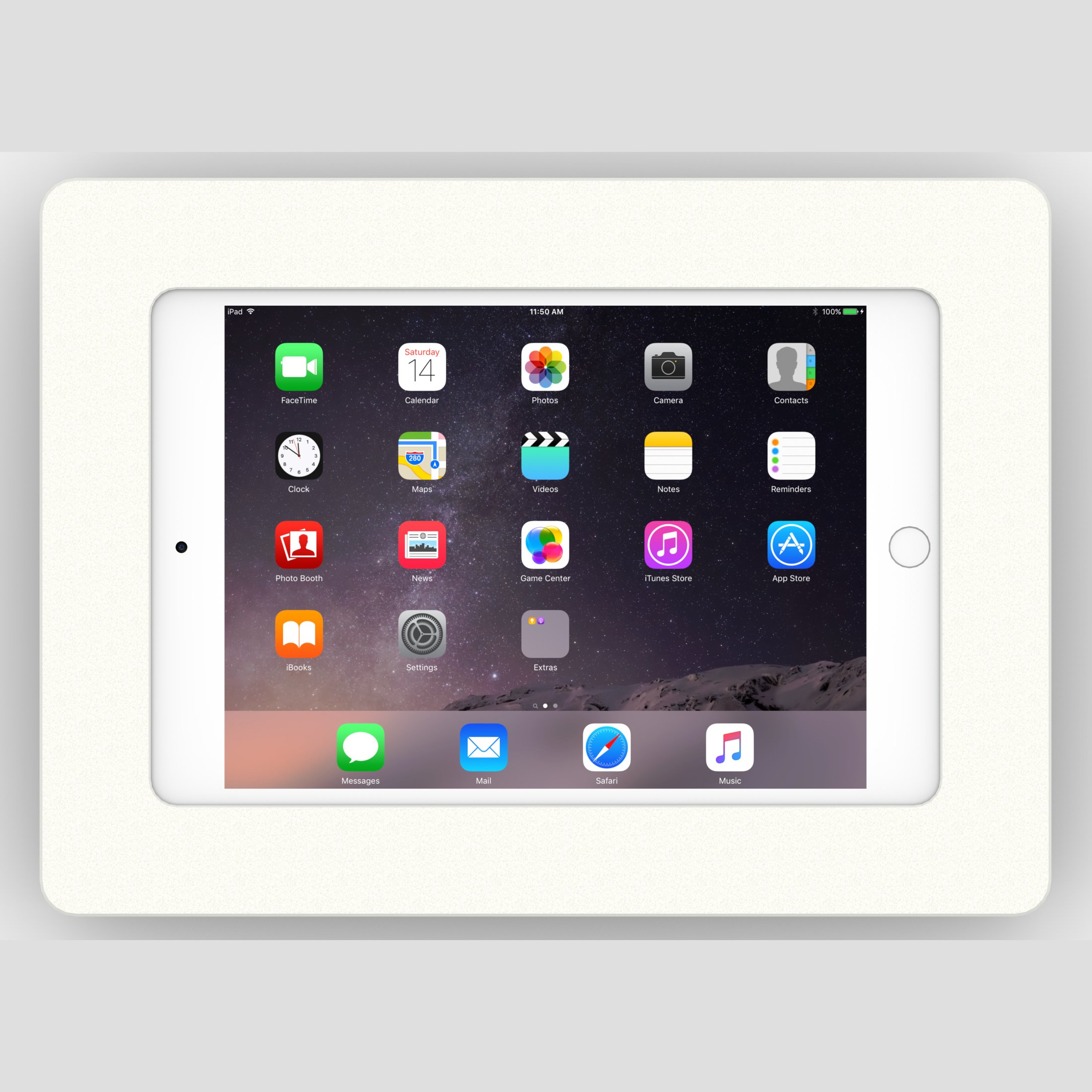 VidaMount White Enclosure & Fixed VESA Slim Wall Mount Bundle - Compatible with iPad Mini 4/5 - Perfect for Home, Office & Retail Display Mounting Solutions