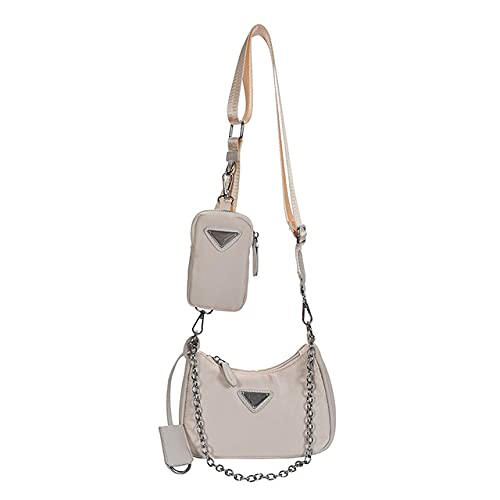 Luxury Women's Crossbody Shoulder Bag with Mini Pocket - Designer Handbag for Women | Perfect for Work, Travel & Everyday Use (Beige)