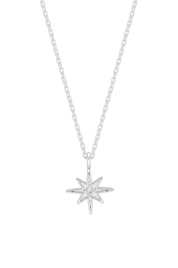 North Star CZ Pendant Necklace - Sparkling Cubic Zirconia Jewelry for Women, Elegant Gift for Her - Perfect for Parties, Weddings & Special Occasions