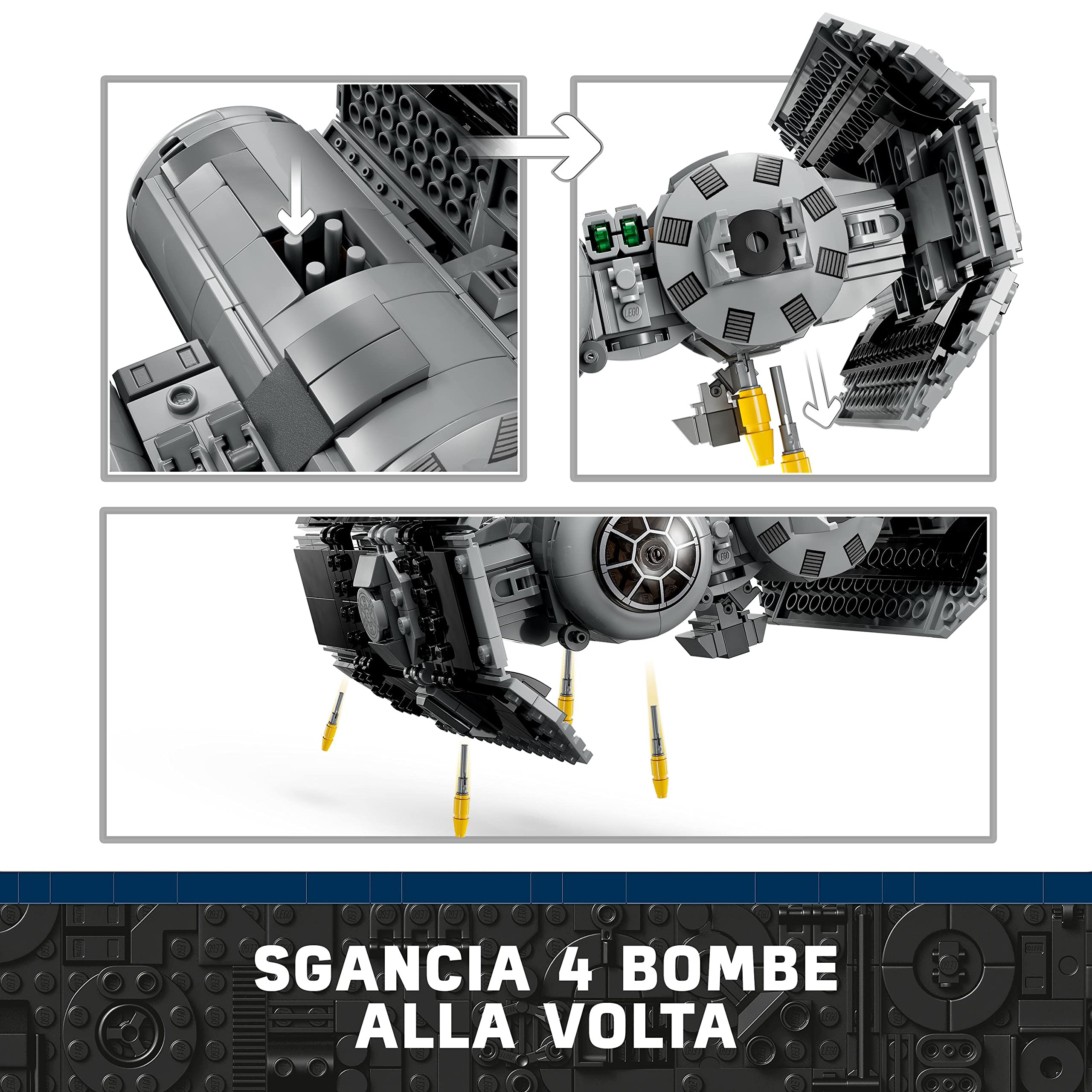 LEGO 75337 Star Wars AT-TE Walker & TIE Bomber Building Set with Gonk Droid & Minifigures - Ultimate Star Wars Collector's Model Kit for Display & Play | Perfect Gift for Fans & Kids Ages 9+