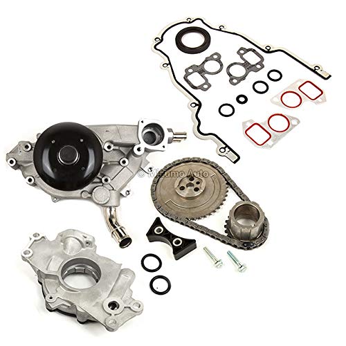 Mizumo Auto MA-4216992443 Timing Chain Kit with Cover Gasket & Water Oil Pump - Compatible with 2003-2006 GMC Cadillac 4.8L 5.3L 6.0L V8 Engines - Perfect for Engine Repair, Maintenance & Performance Upgrades