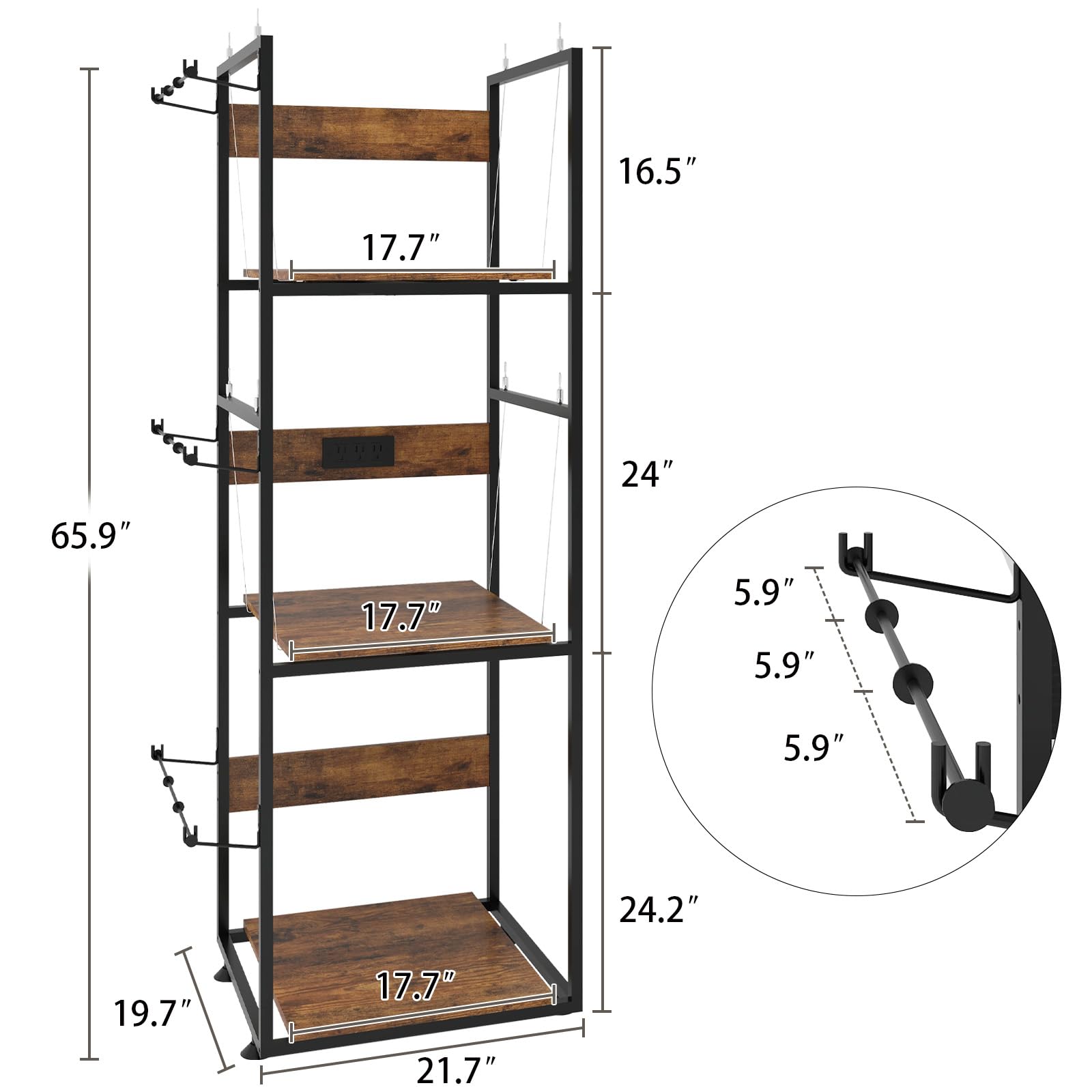 PUNCIA 3 Tier Heavy Duty 3D Printer Stand with Filament Storage Organizer - Sturdy Workbench for 3D Printing Workshop, Home Office & Maker Studio - Perfect for Filament Organization & Printer Stability