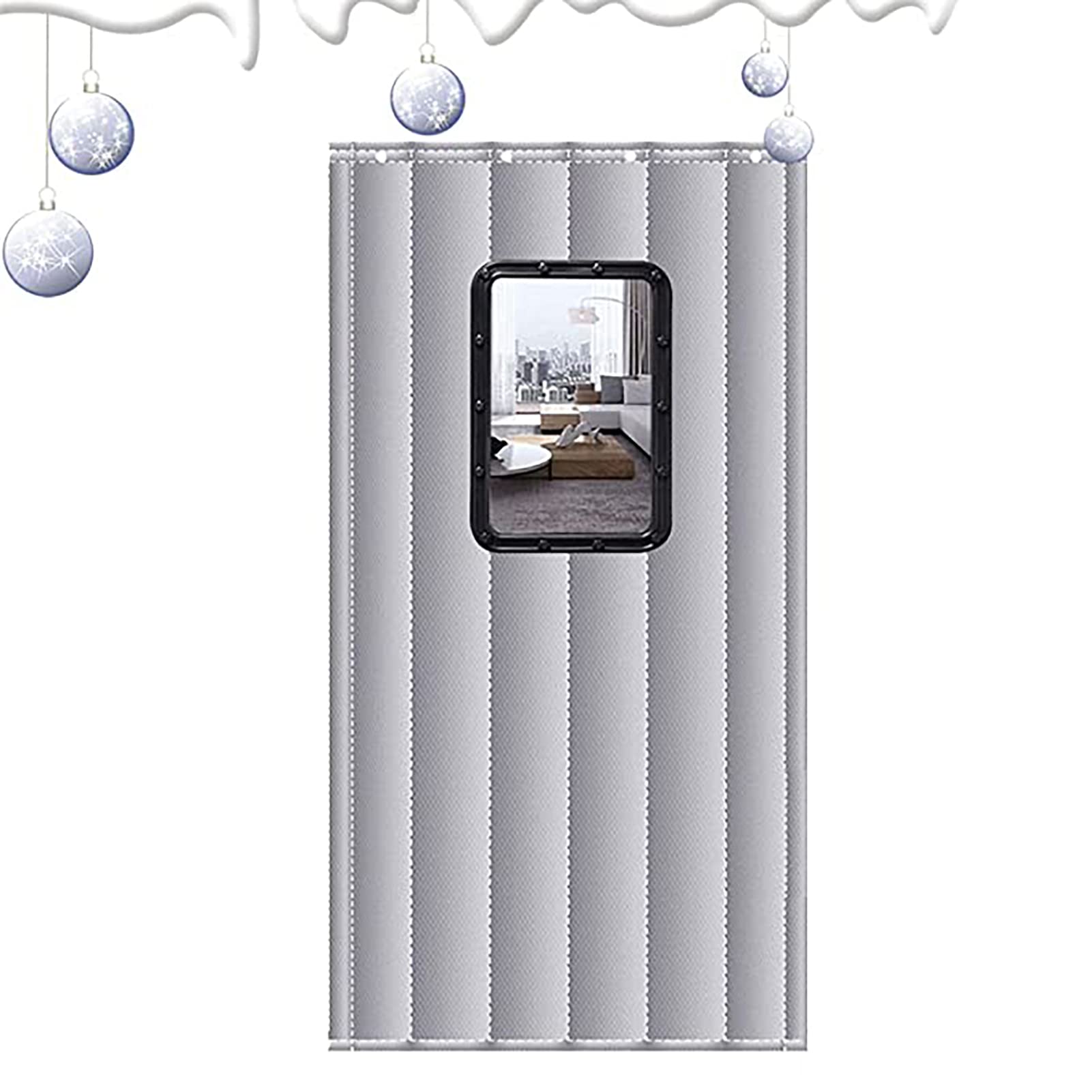 Magnetic Thermal Insulated Door Curtain 55