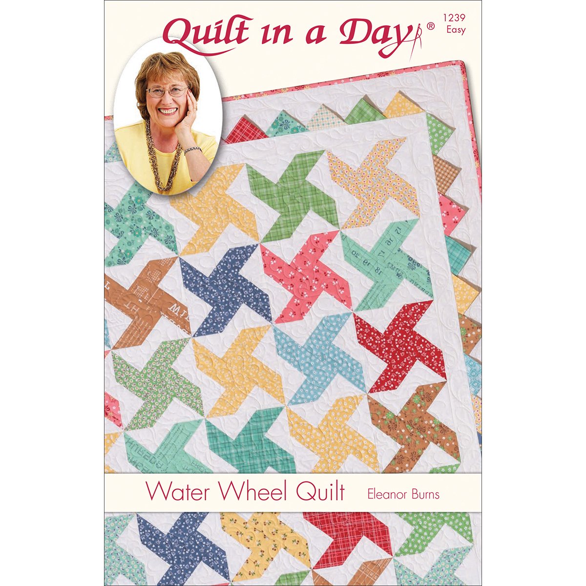 Quilt in a Day Water Wheel Quilt by Eleanor Burns - Easy DIY Quilting Kit for Beginners & Experts - Perfect for Home Decor, Gifts & Craft Projects