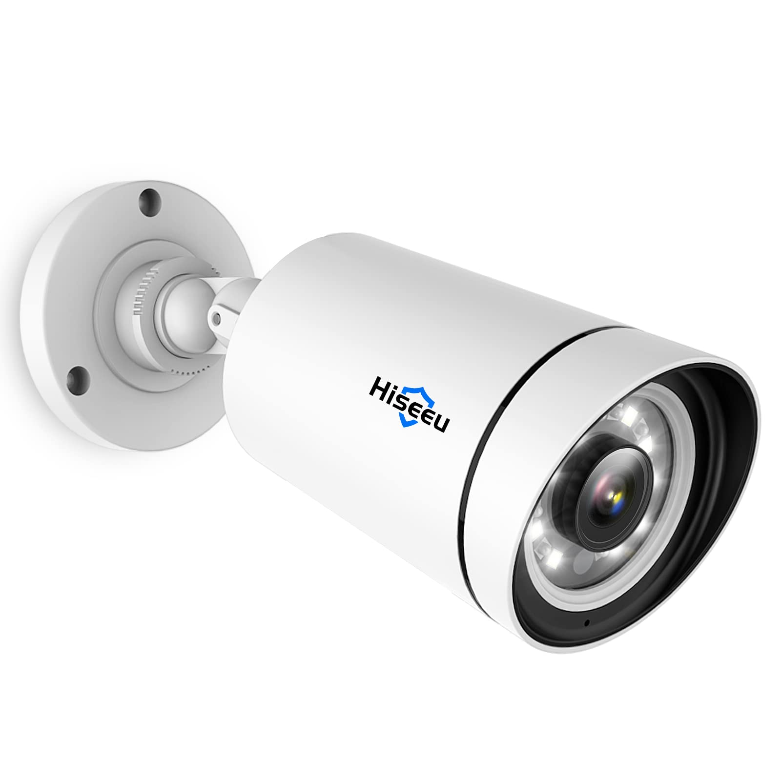 Hiseeu 5MP PoE Security Camera with Color Night Vision, IP66 Waterproof Outdoor Surveillance Camera, Two-Way Audio & Smart Alerts - Compatible with Hiseeu PoE CCTV System | Ideal for Home Security, Business Monitoring & Outdoor Property Protection
