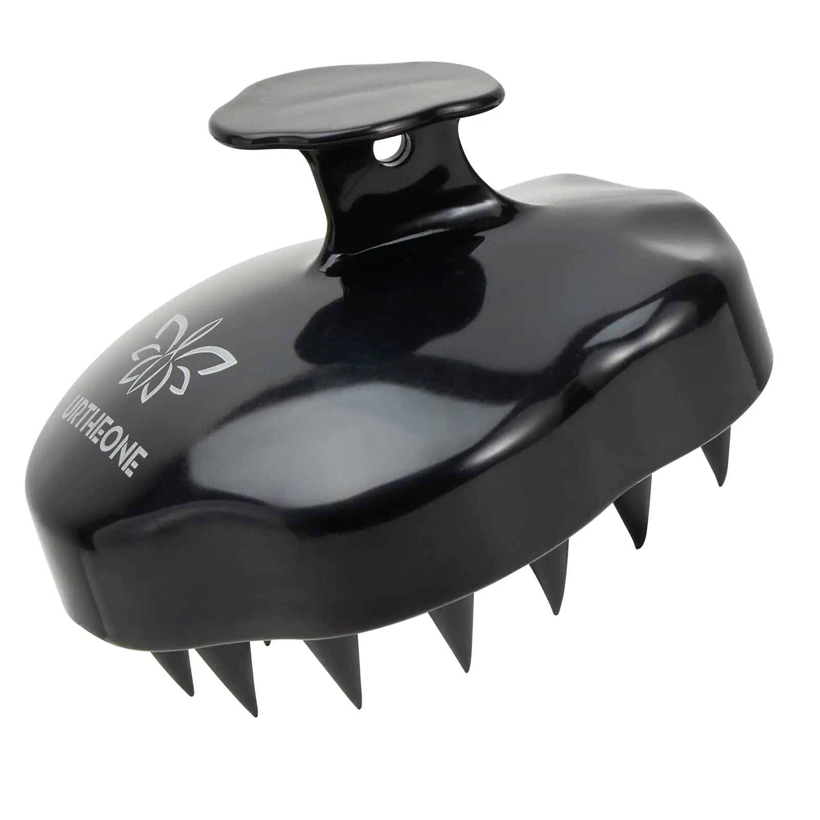 Silicone Scalp Massager Brush for Hair Growth & Dandruff Relief - Black Hair Care Scrubber for Shower & Head Spa Relaxation