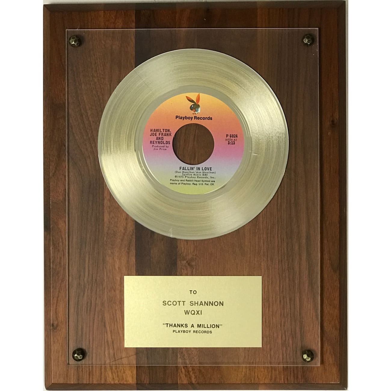 Vintage Hamilton, Joe Frank & Reynolds Fallin' In Love 45 RPM Vinyl Record - Playboy Records Award-Winning Single | Perfect for Collectors, Music Lovers & Retro Home Decor