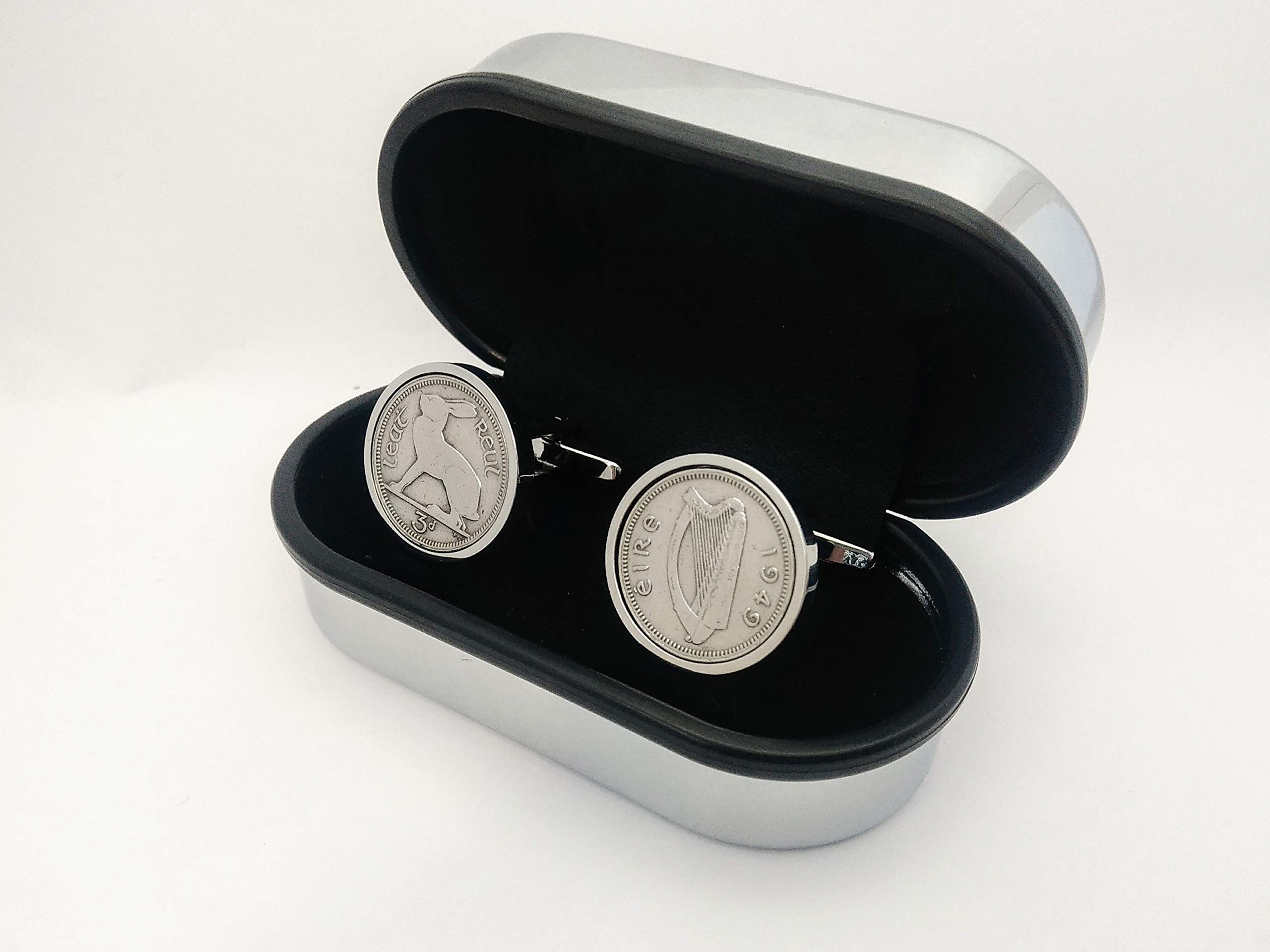 Elegant Irish Coin Cufflinks - Perfect Birthday & Anniversary Gift for Men - Ideal for Weddings, Formal Events & Business Occasions