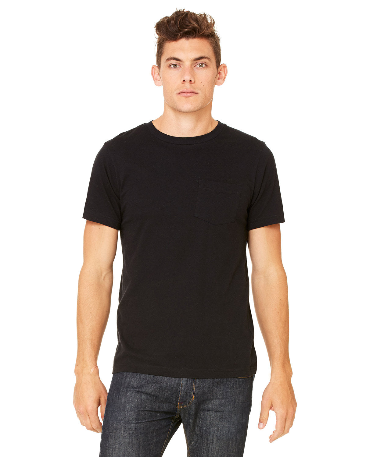 Bella + Canvas 3021 Men's Jersey Short Sleeve Pocket T-Shirt - Soft Cotton Tee for Casual Wear, Work & Everyday Comfort