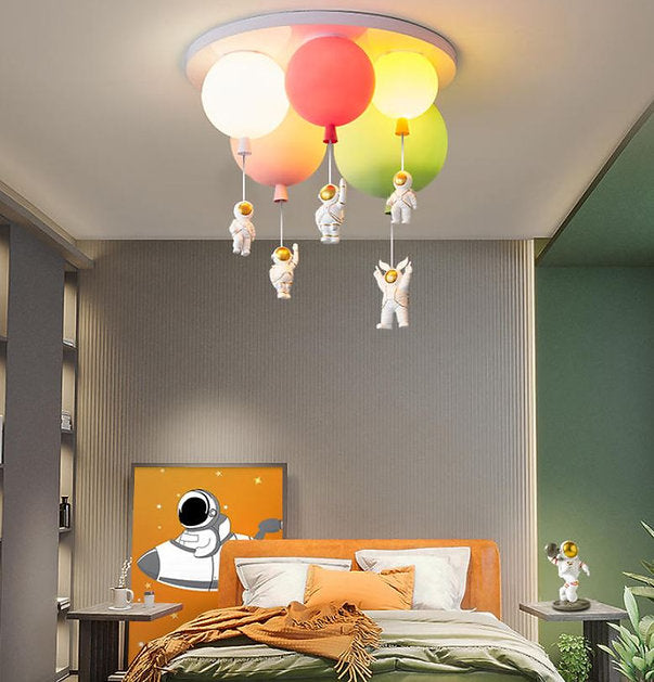 LED Cartoon Astronaut Night Light for Kids - Space Themed Ceiling Lamp for Bedroom & Nursery - Perfect for Bedtime Stories and Space Exploration Fun